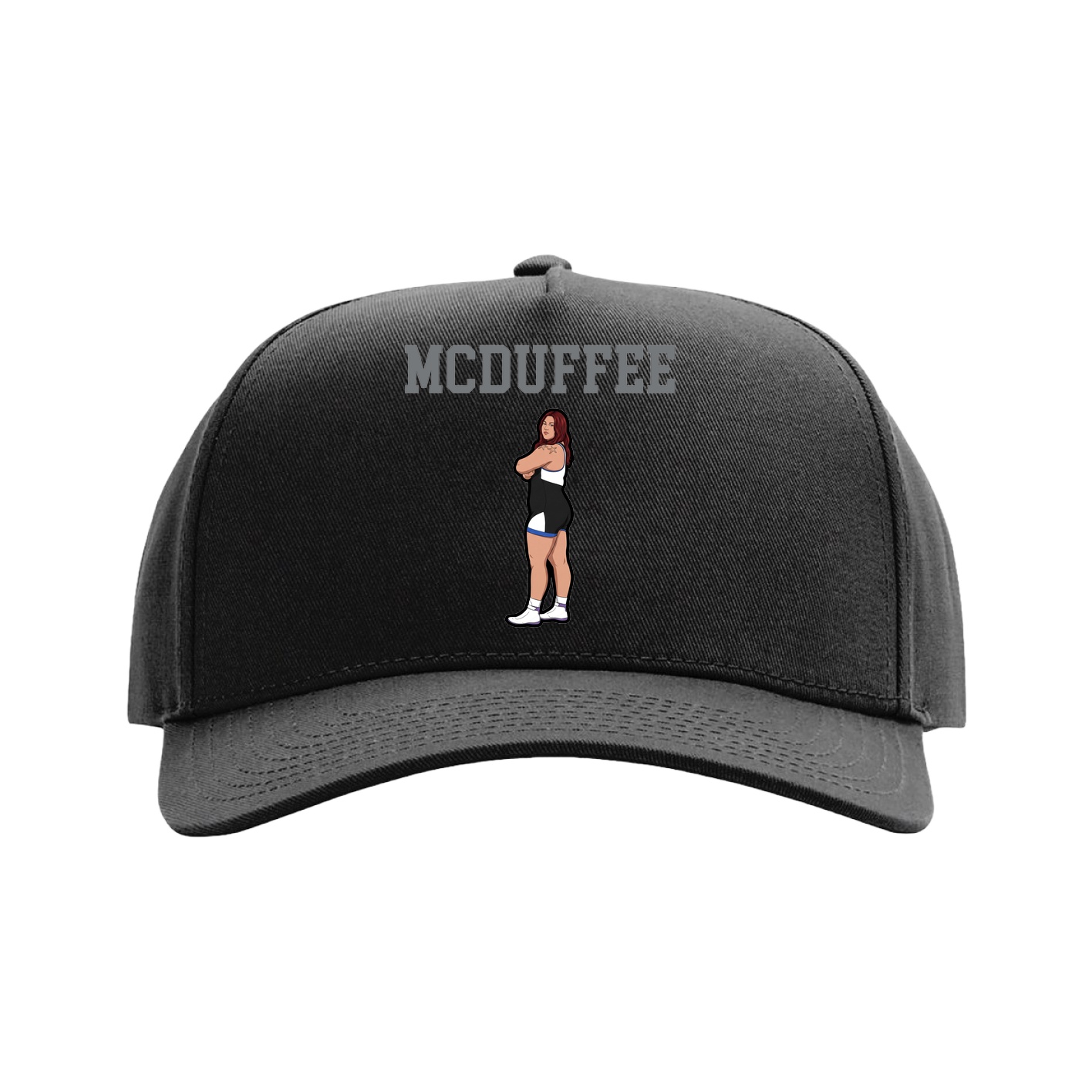 Full Fabric Five-Panel Champ Cap — Shirsey in Black