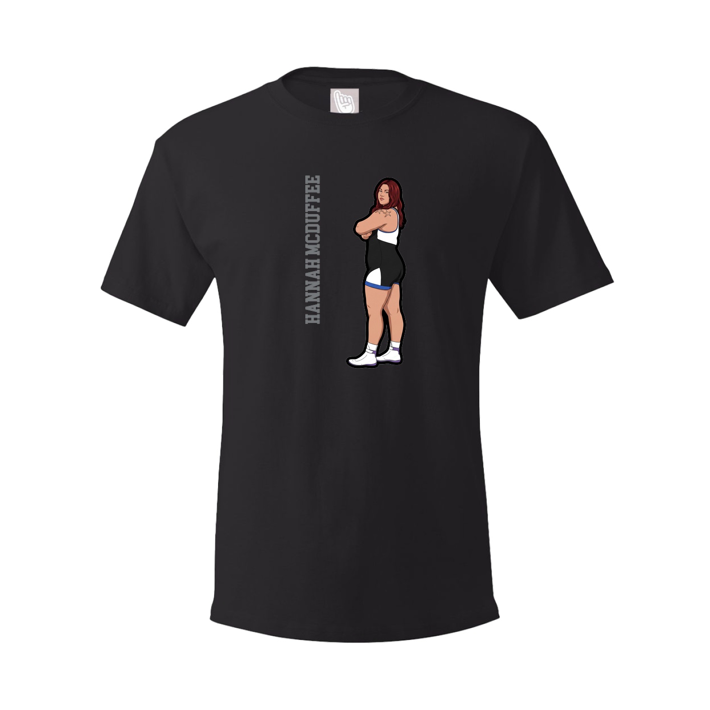 Youth Tee — Name Vertical in Black