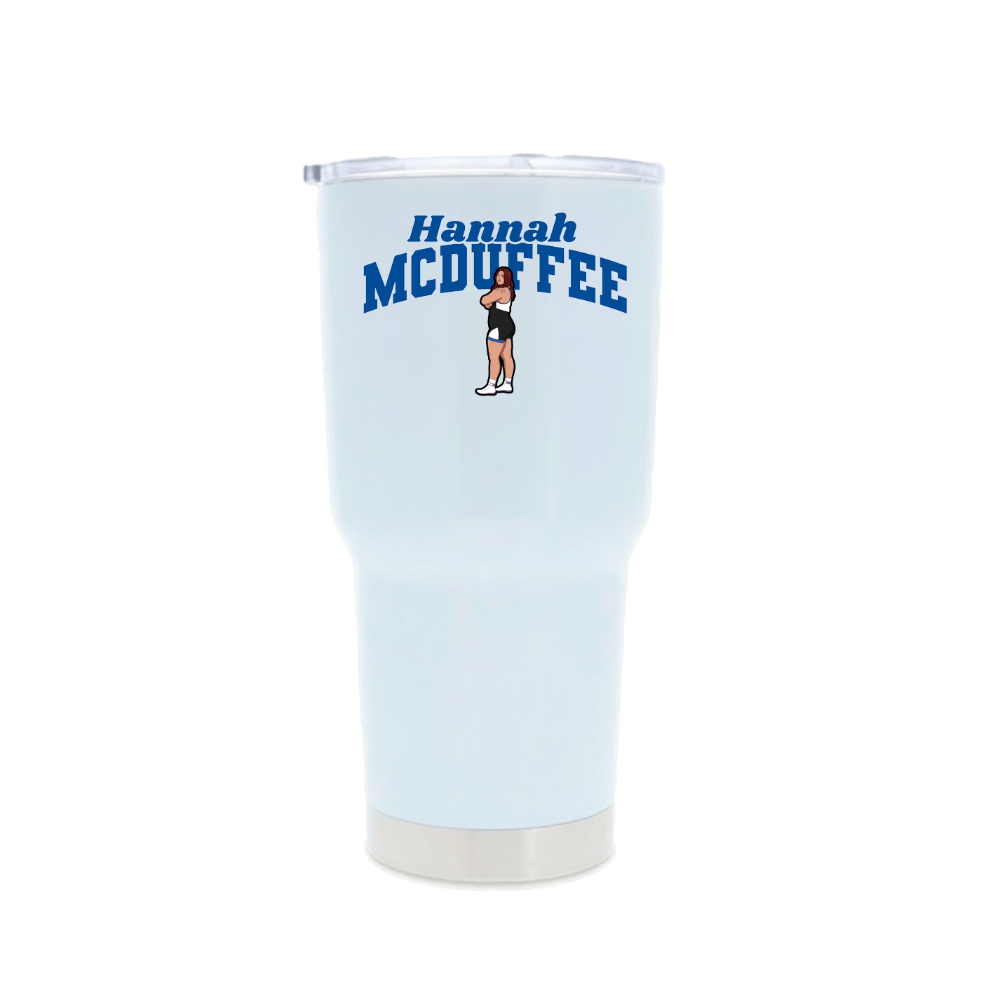 30oz Stainless Steel Tumbler — Signature Arch in White