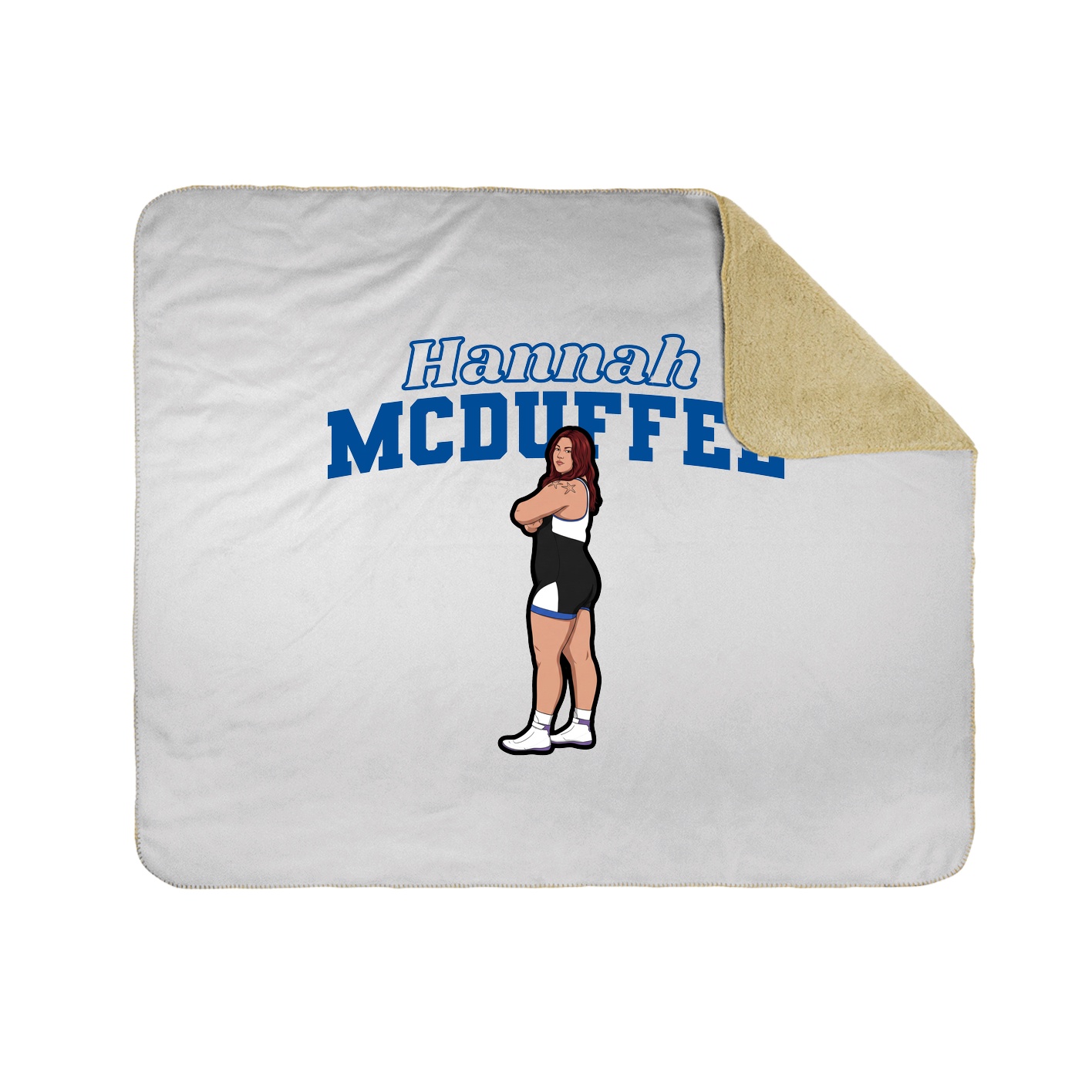 Throw Blanket — Name Arch in White