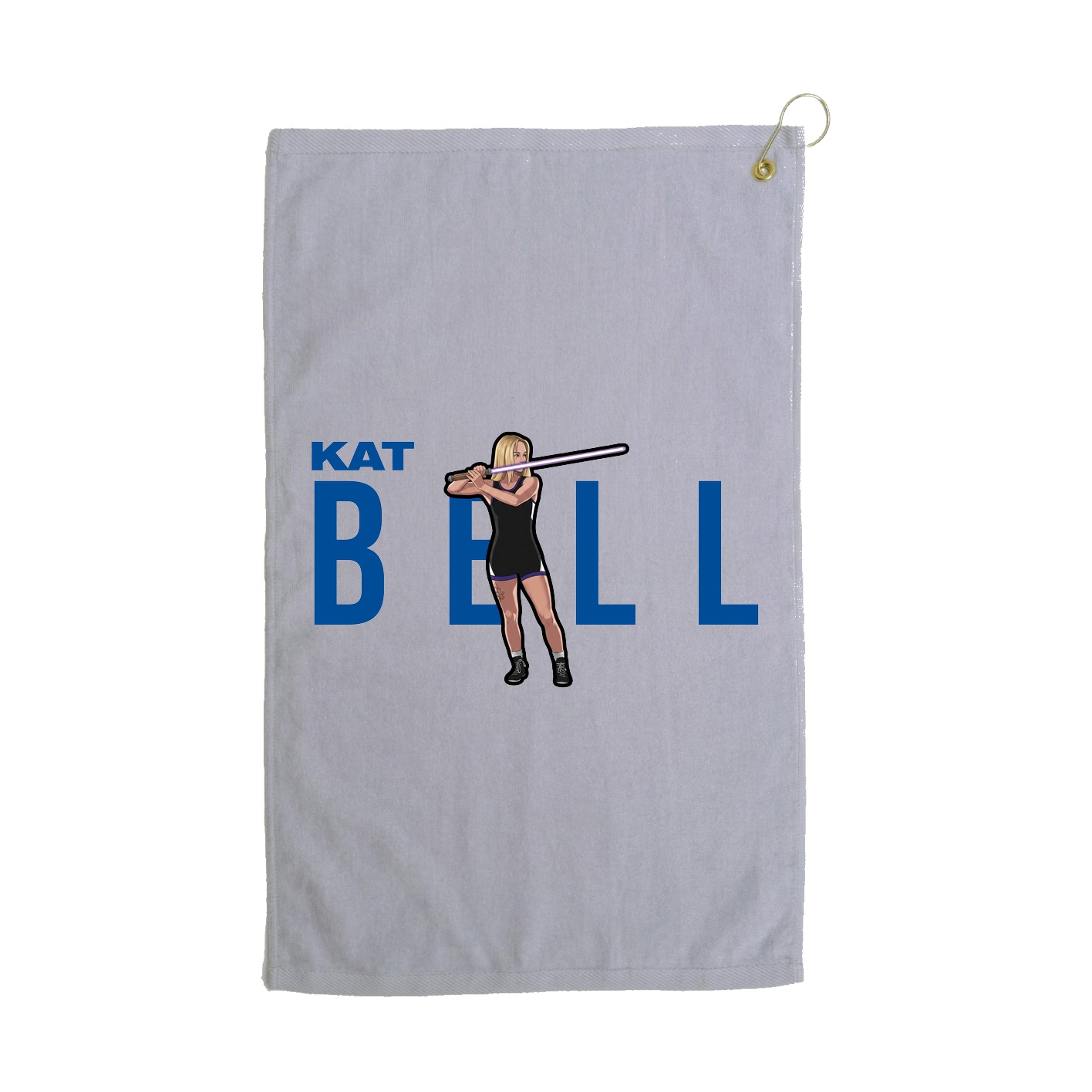 Golf Towel — Player Name in Grey
