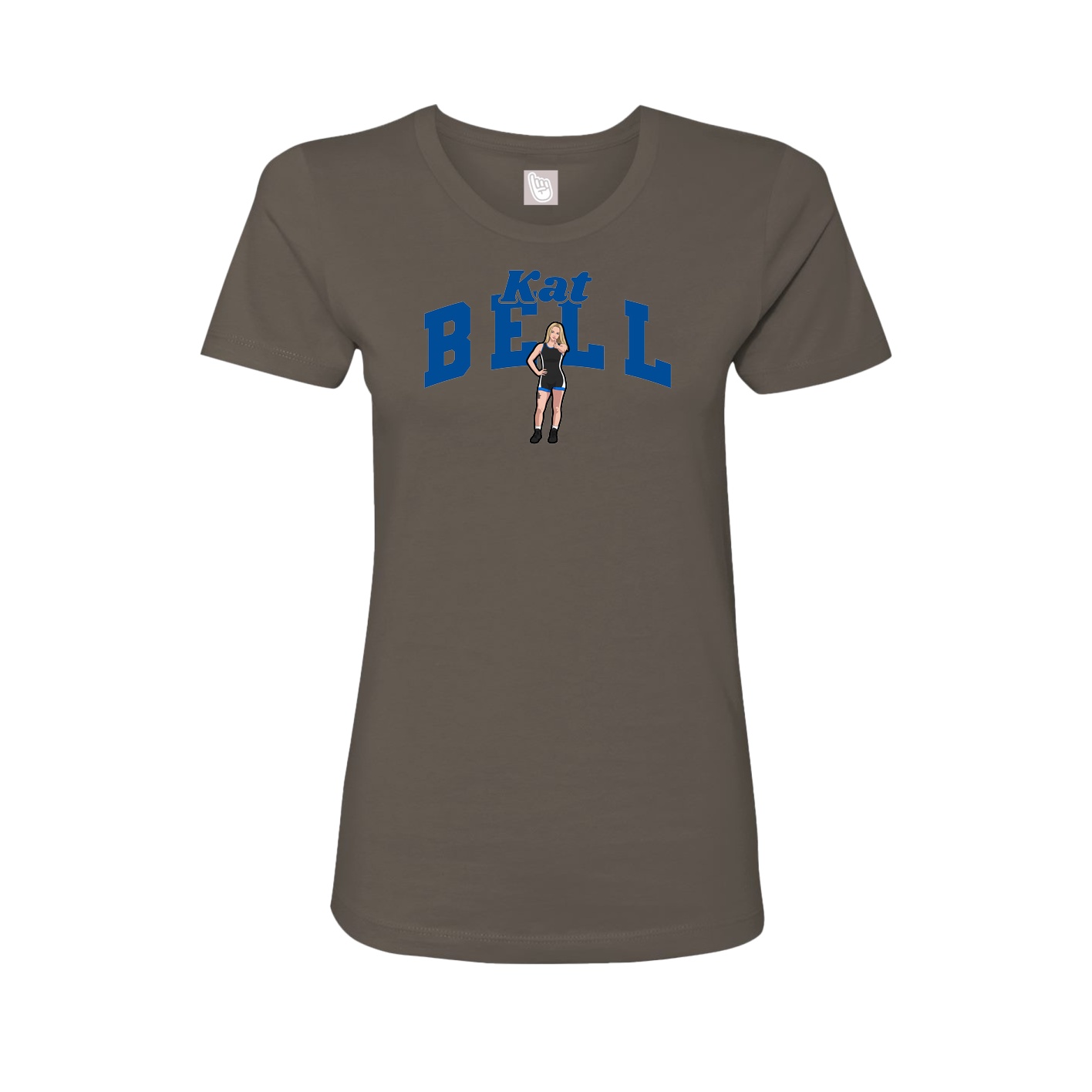Fitted Women's Tee — Signature Arch in Grey