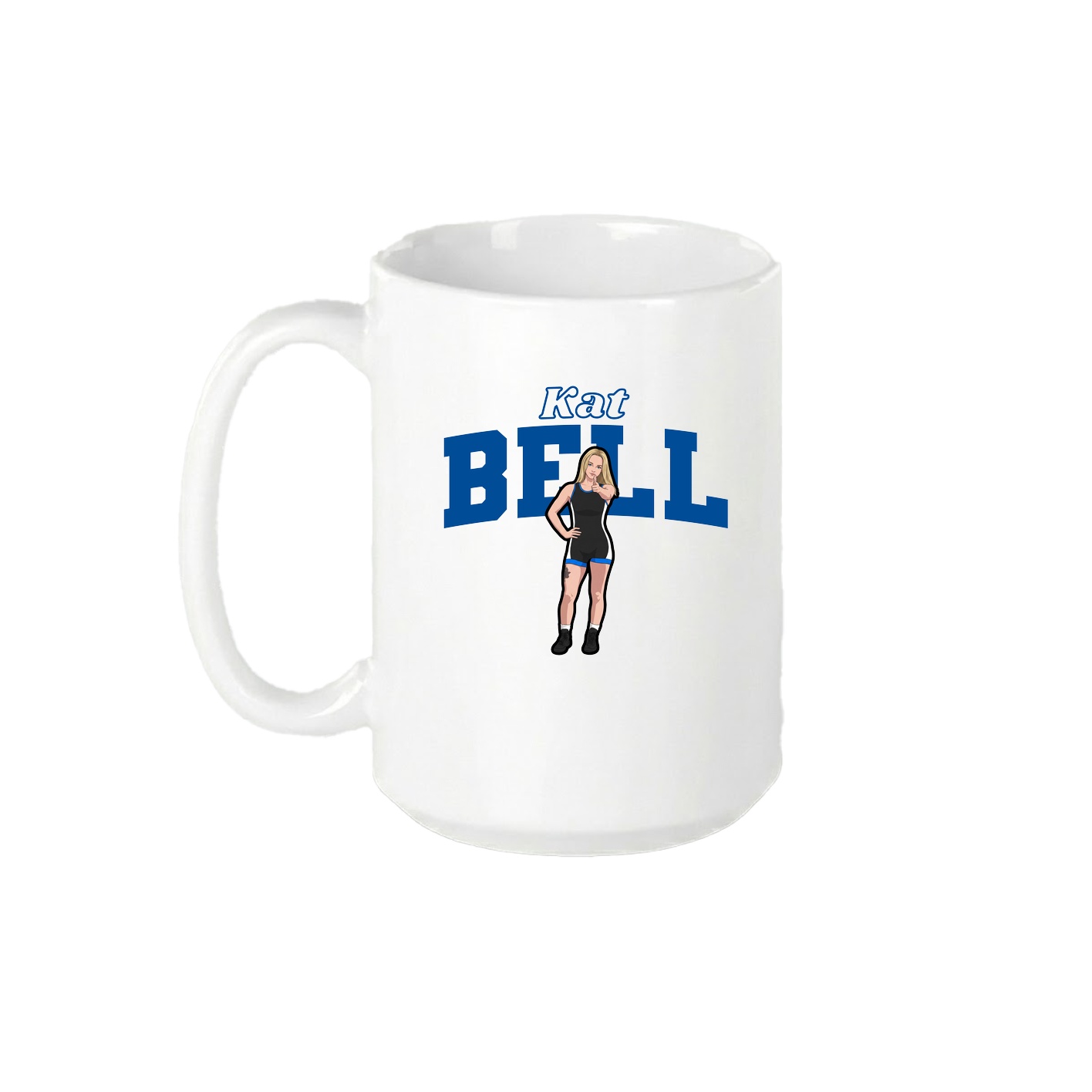 15oz Coffee Mug — Name Arch in White
