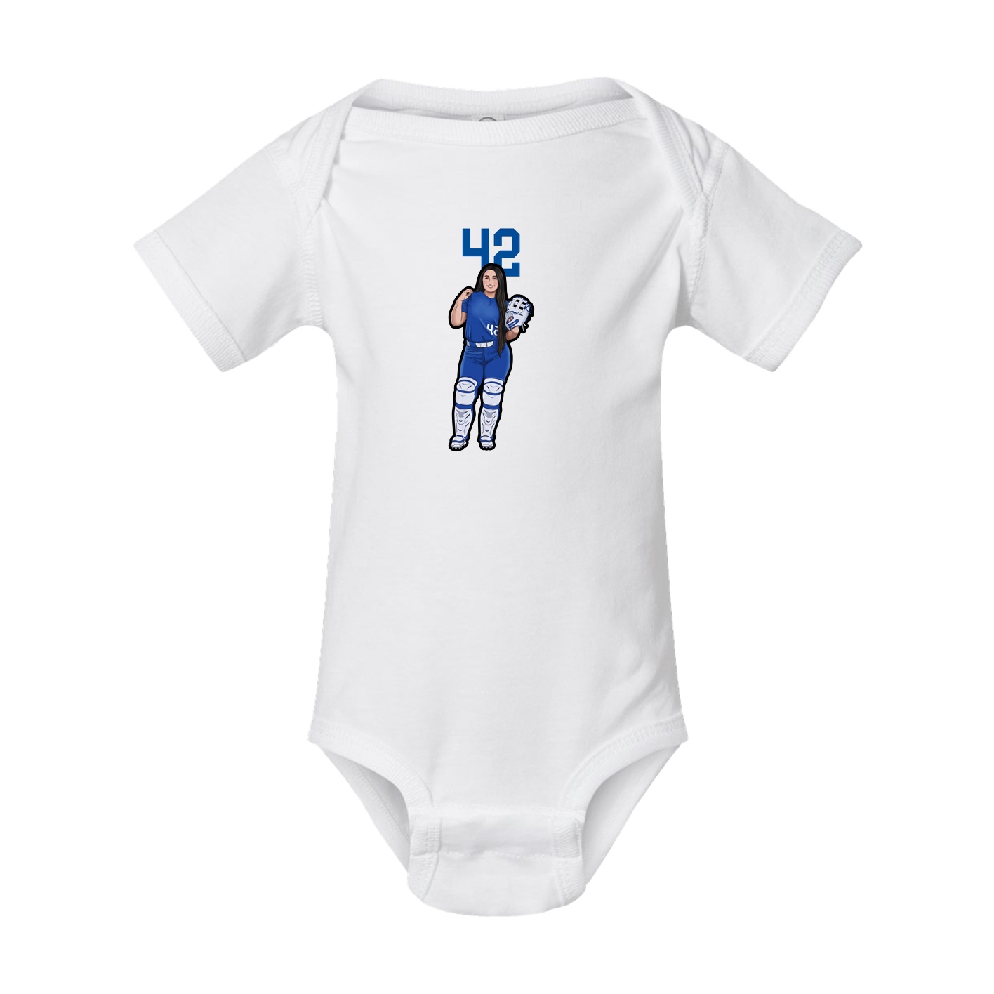 Baby Onesie — Number Top in White