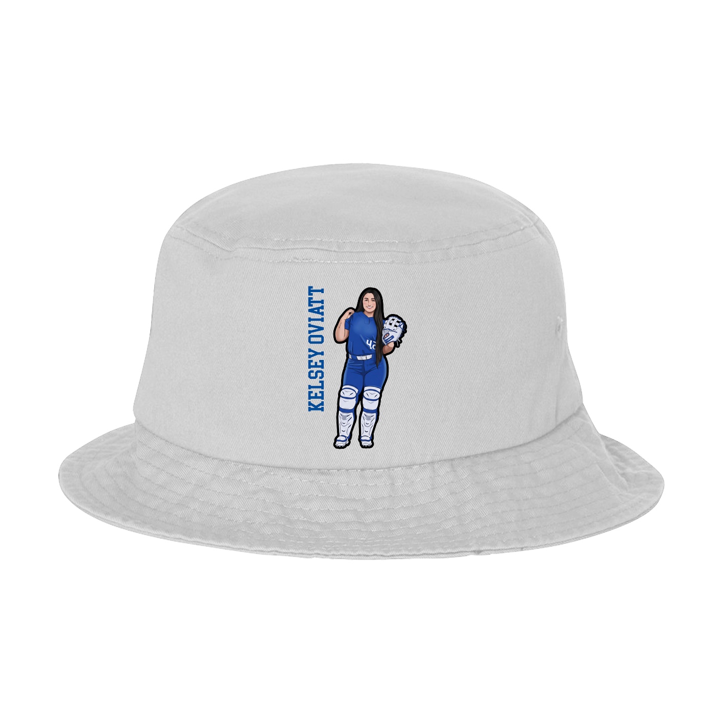Bucket Cap — Name Vertical in White