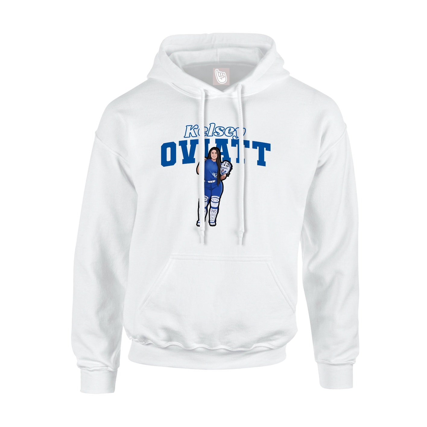 Hoodie — Name Arch in White