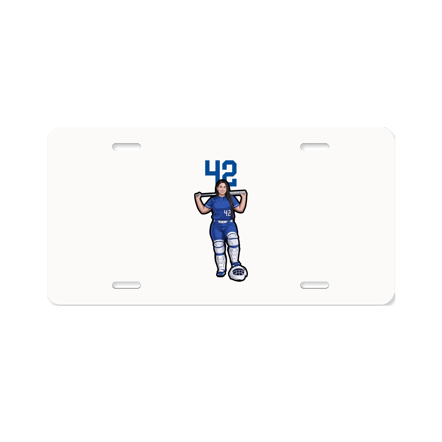 License Plate — Number Top in Classic