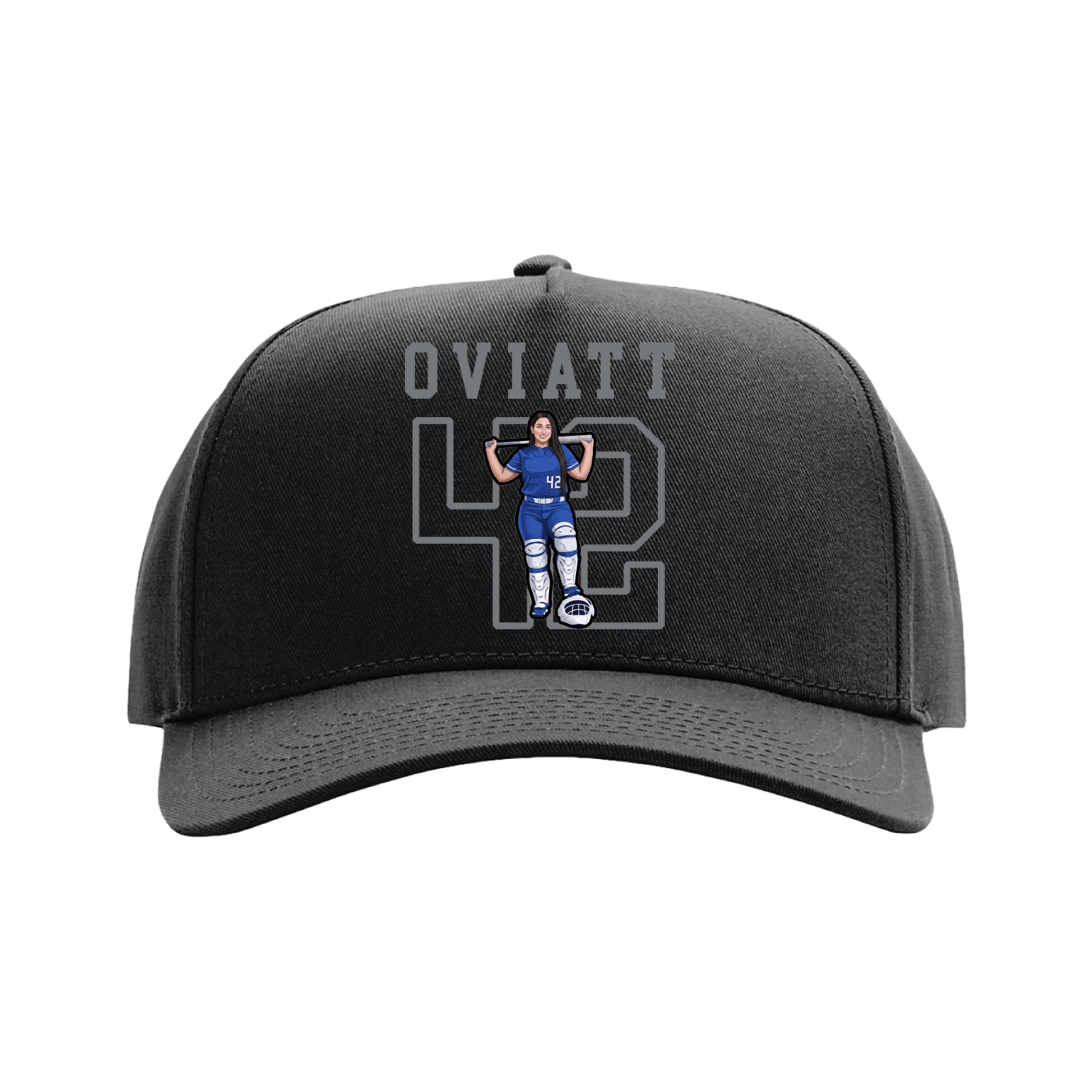 Full Fabric Five-Panel Champ Cap — Shirsey in Black