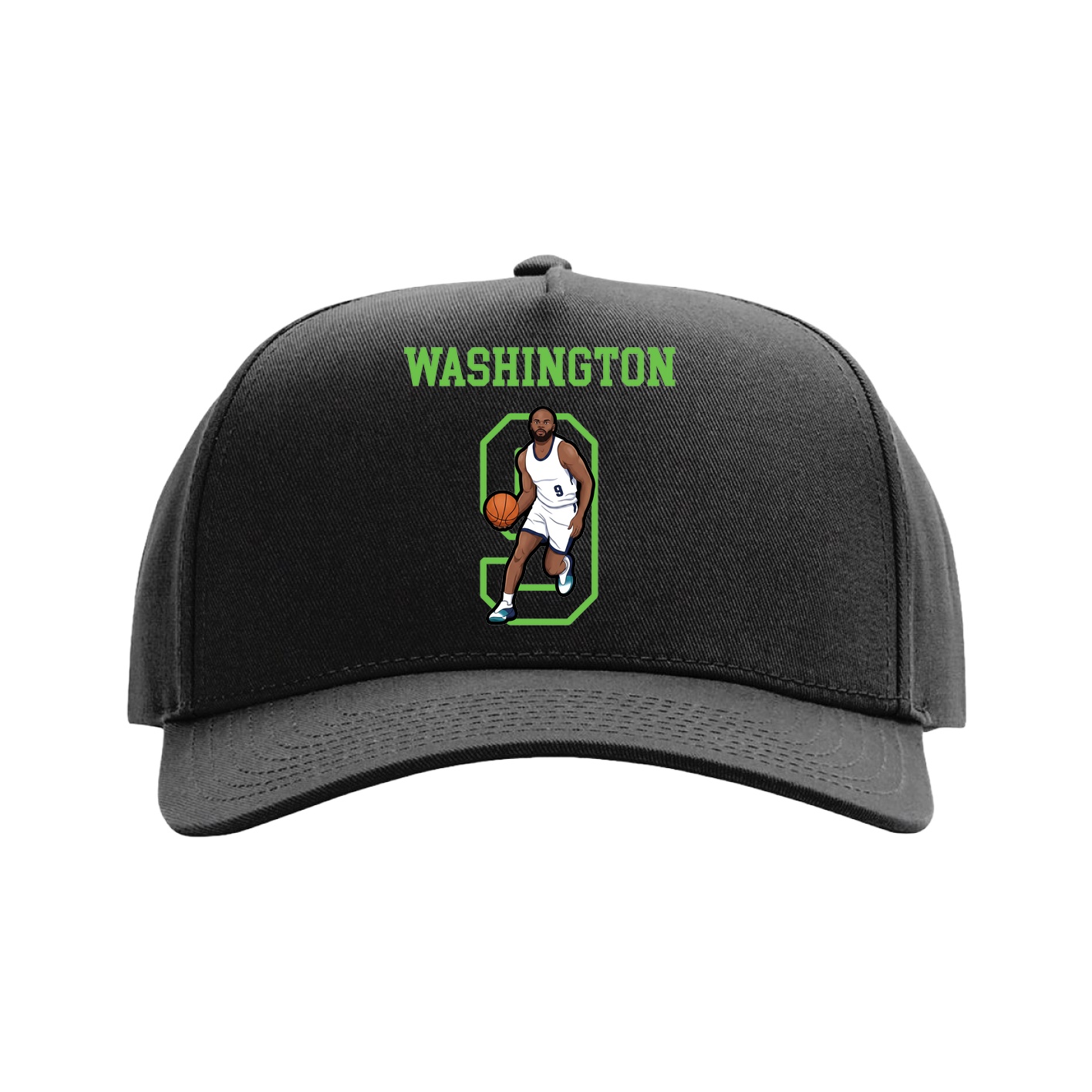 Full Fabric Five-Panel Champ Cap — Shirsey in Black