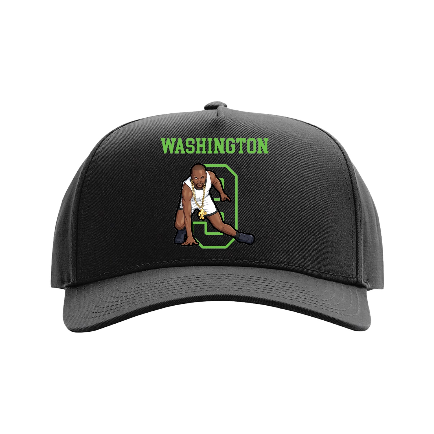 Full Fabric Five-Panel Champ Cap — Shirsey in Black
