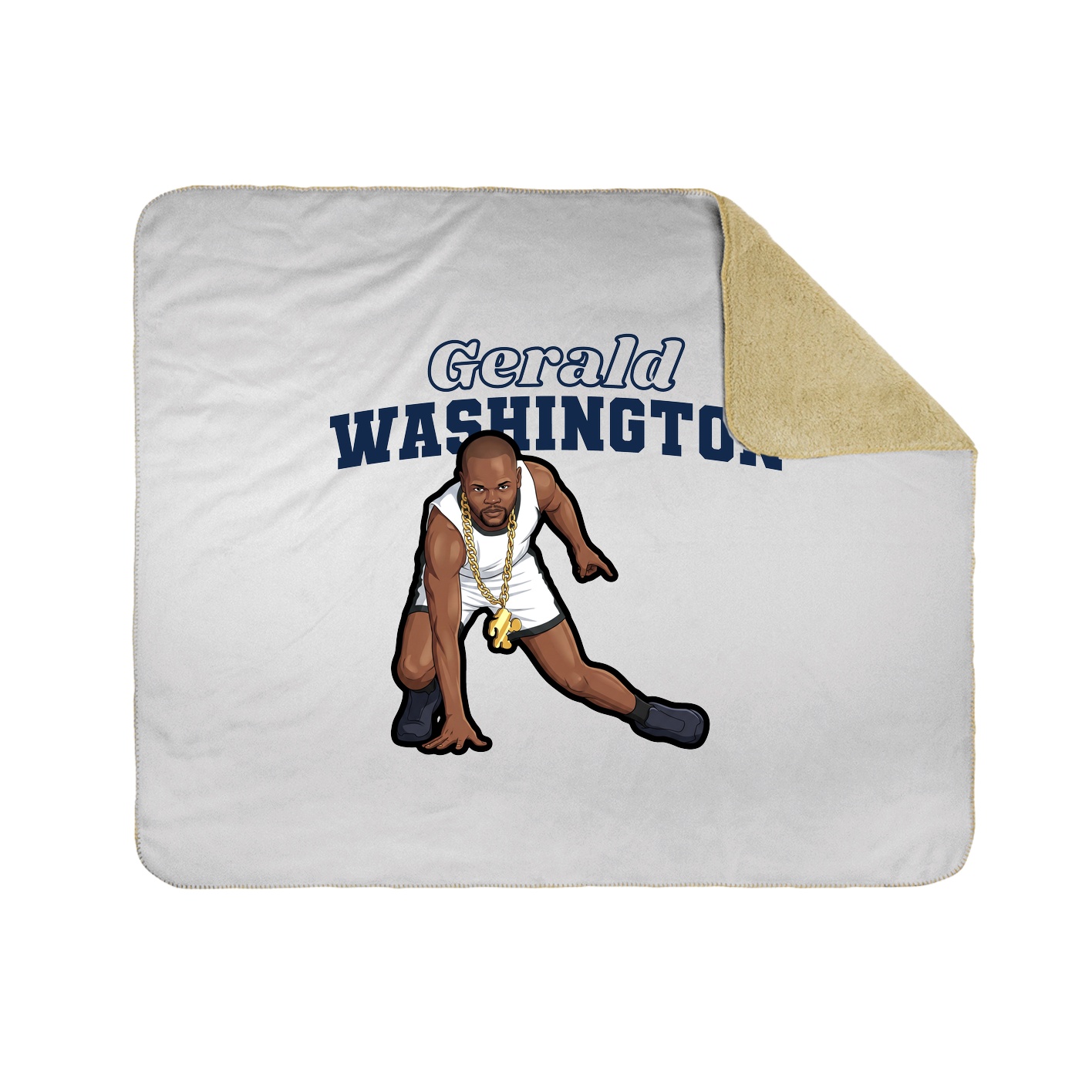 Throw Blanket — Name Arch in White
