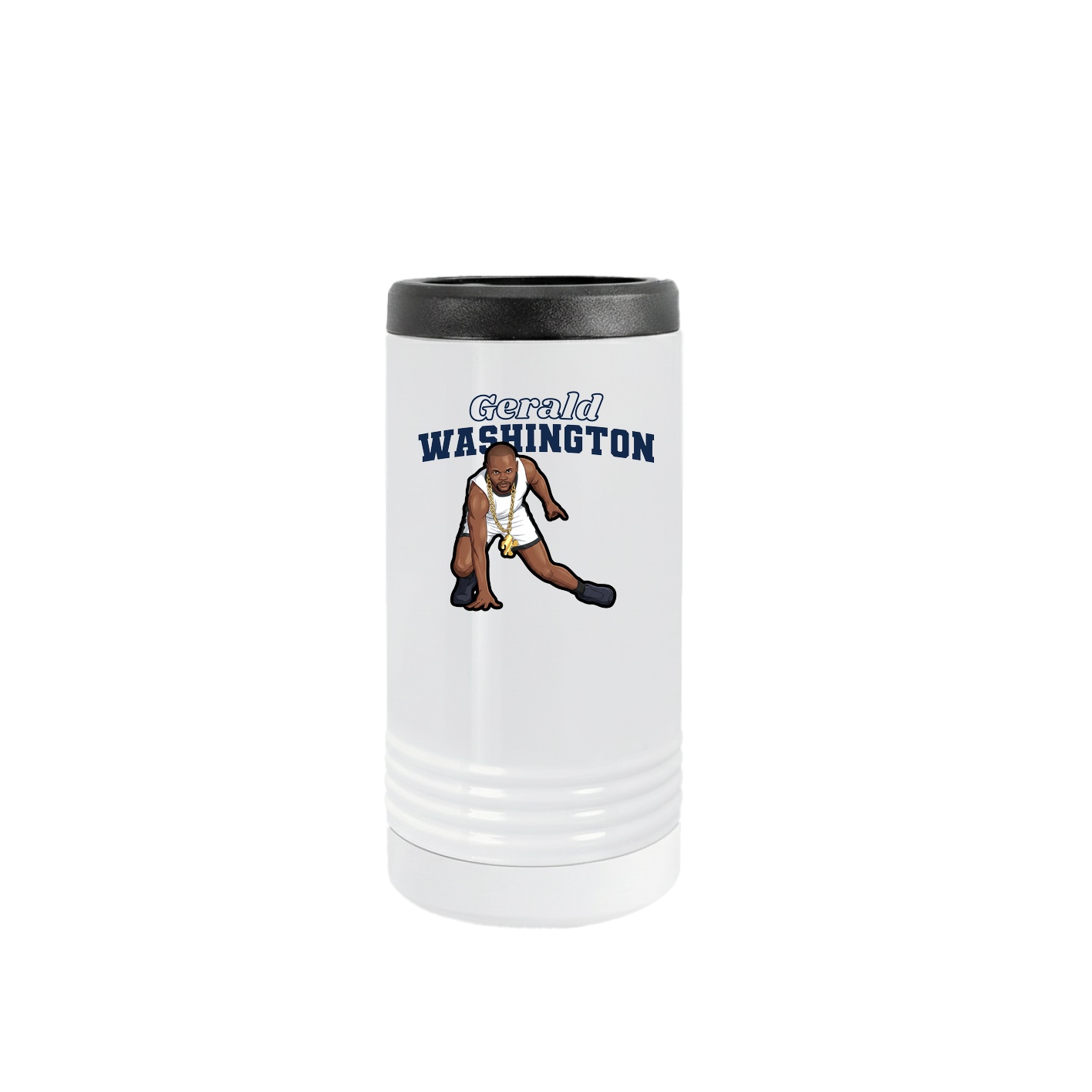 Slim Beverage Holder — Name Arch in White