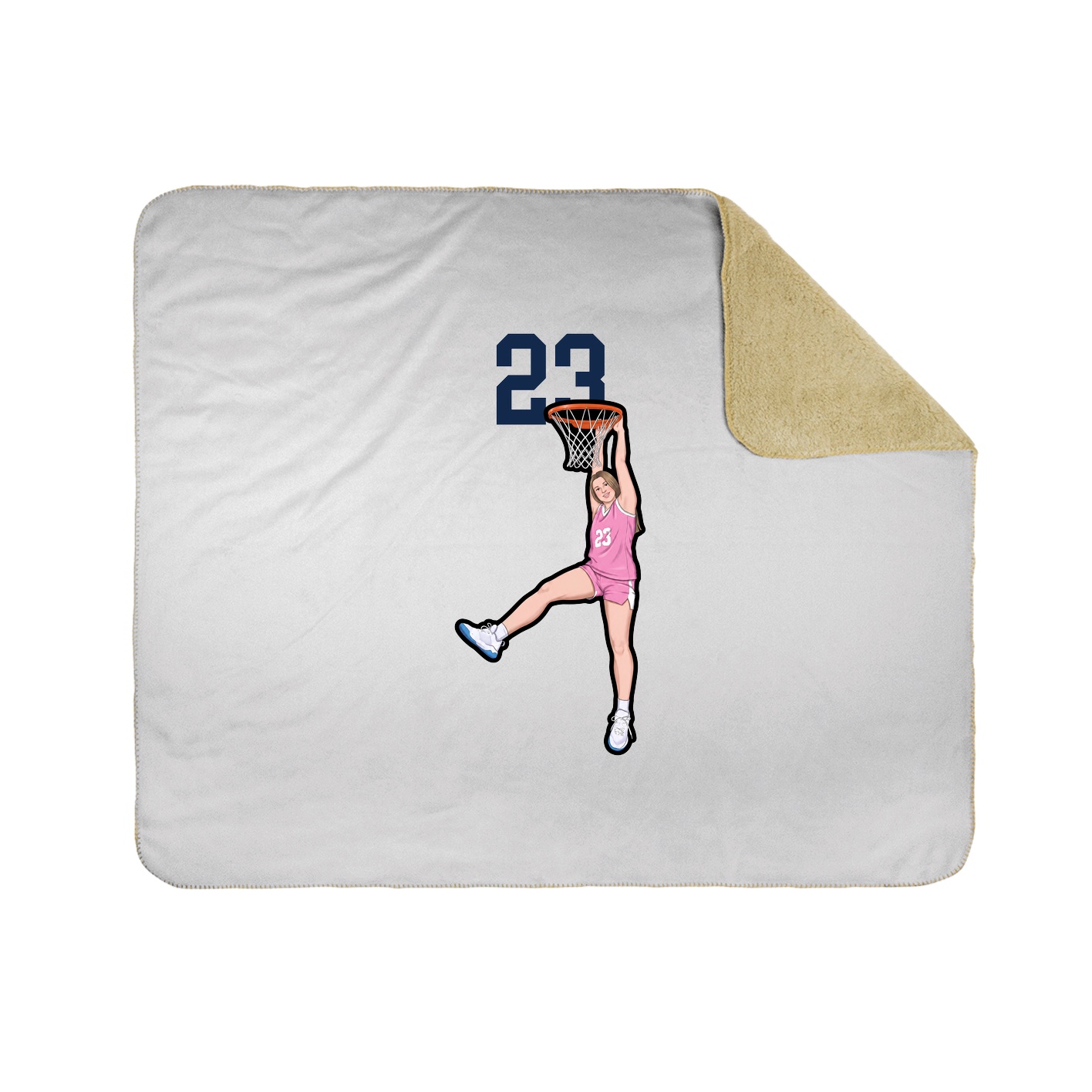 Throw Blanket — Number Top in White