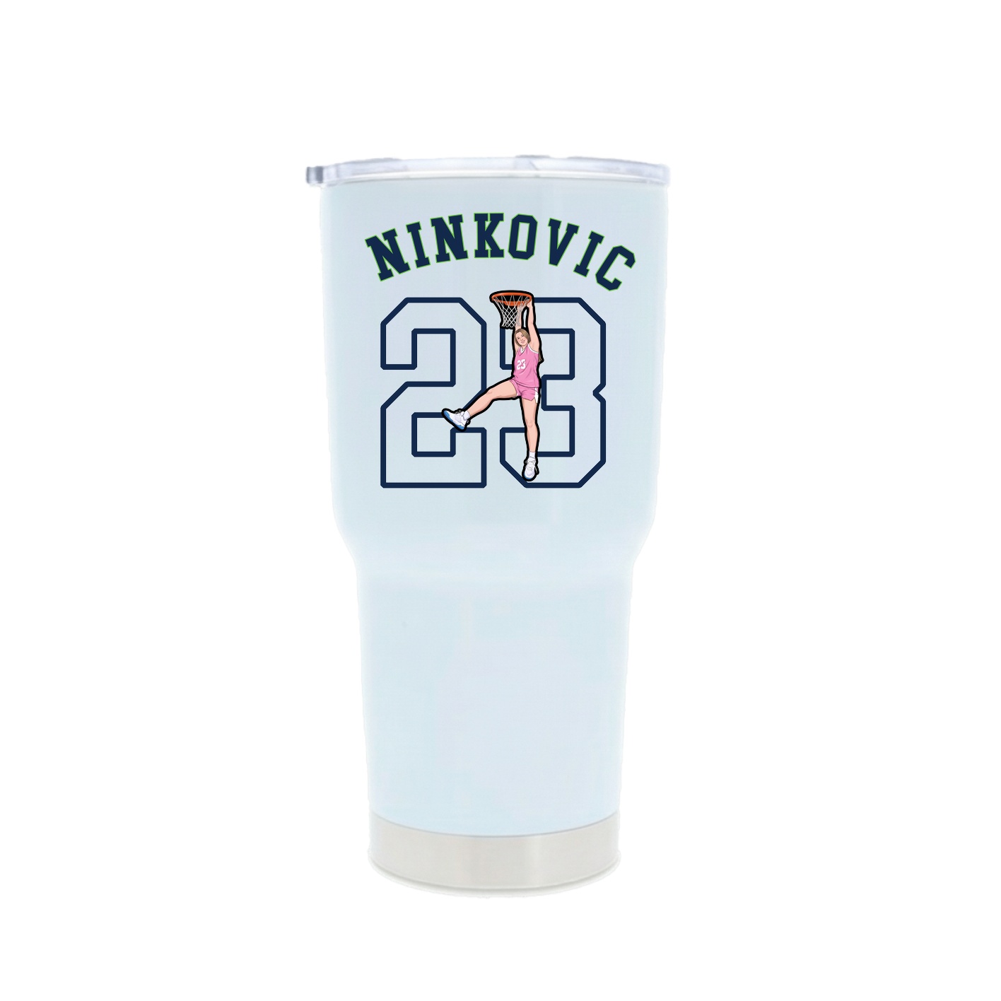 30oz Stainless Steel Tumbler — Shirsey Arch in White