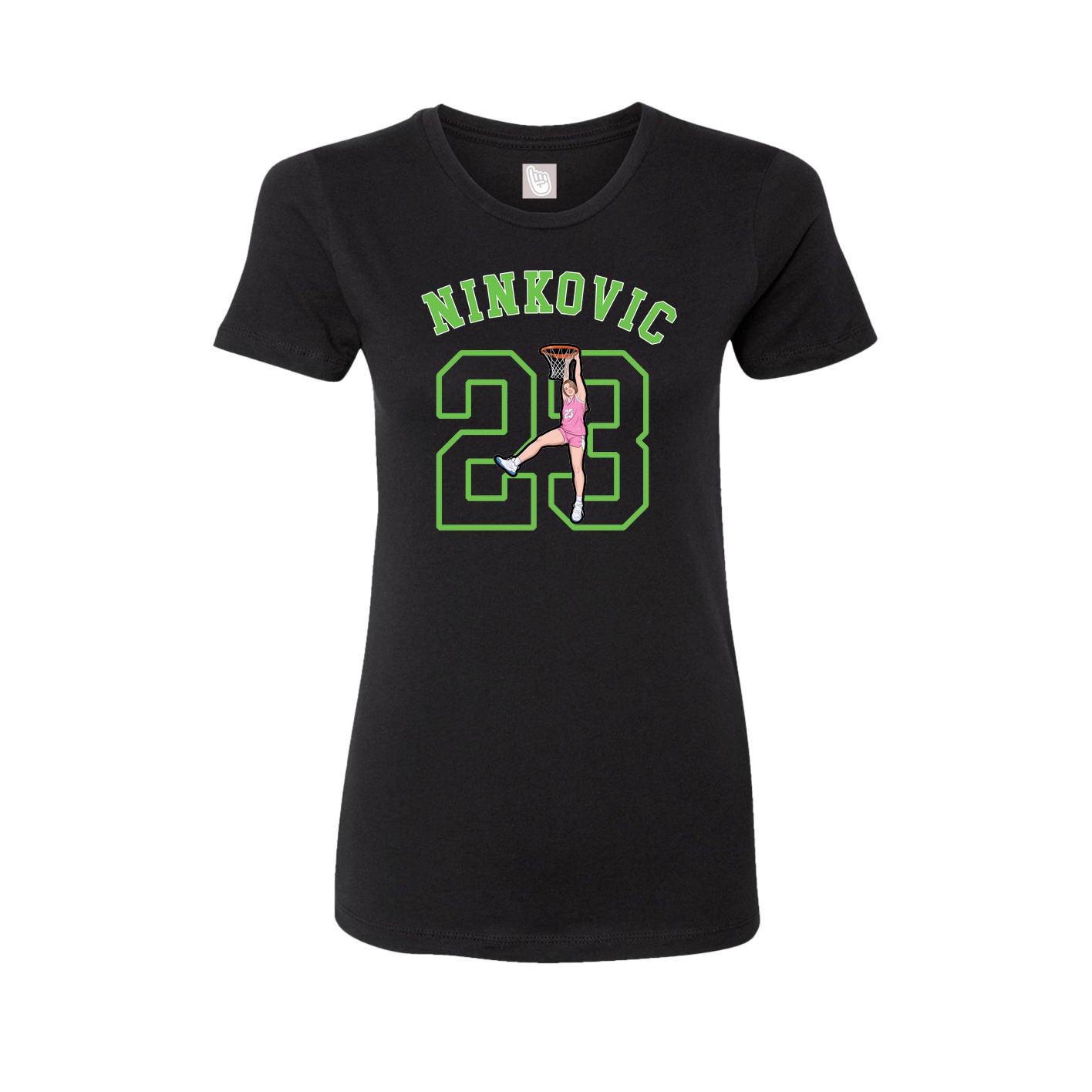 Fitted Women's Tee — Shirsey Arch in Black