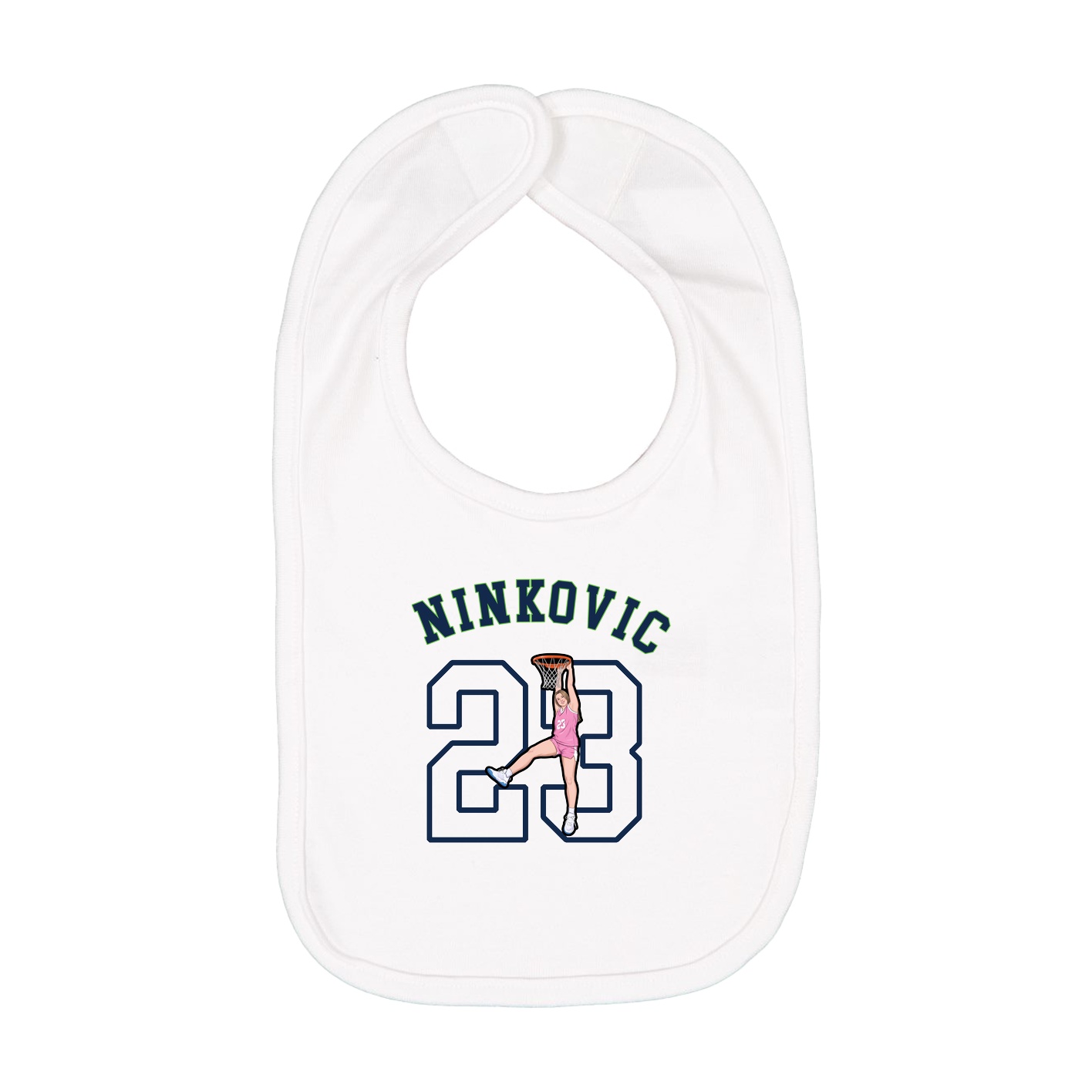 Infant Bib — Shirsey Arch in White