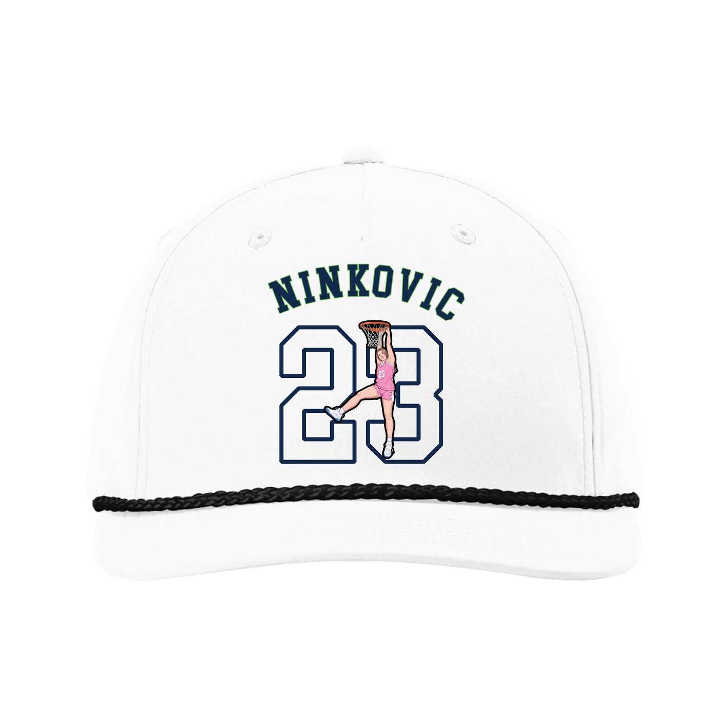 Five-Panel Classic Rope Cap — Shirsey Arch in White