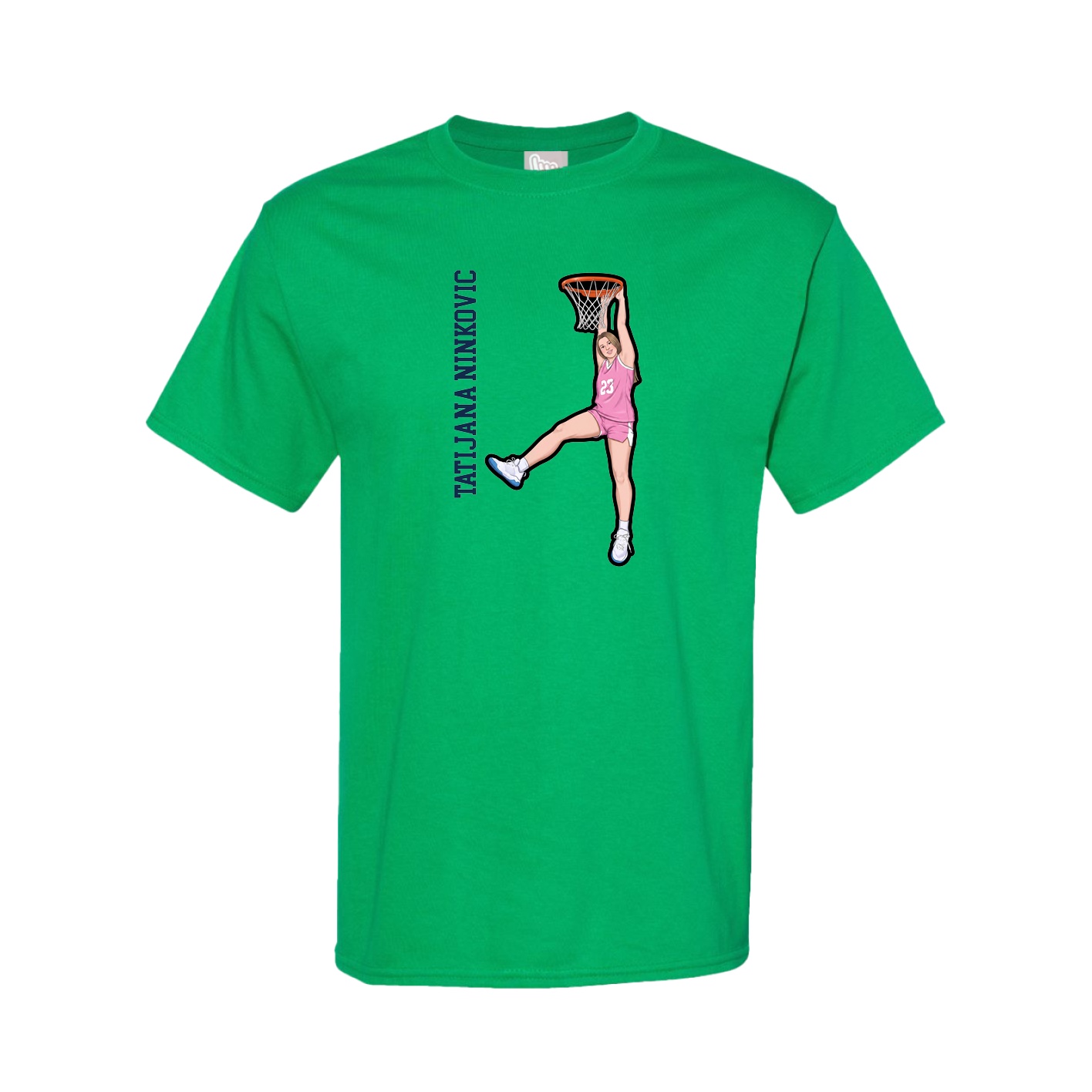 Tee — Name Vertical in Green