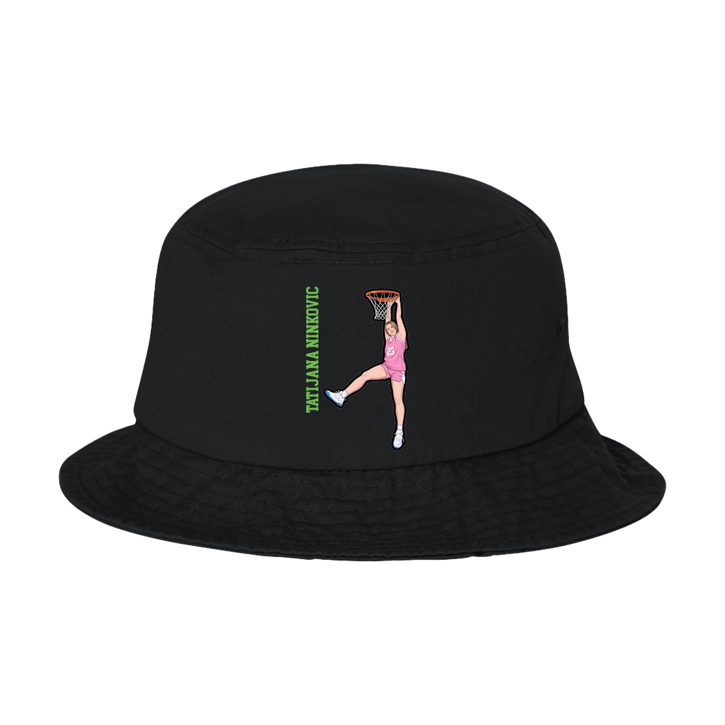 Bucket Cap — Name Vertical in Black