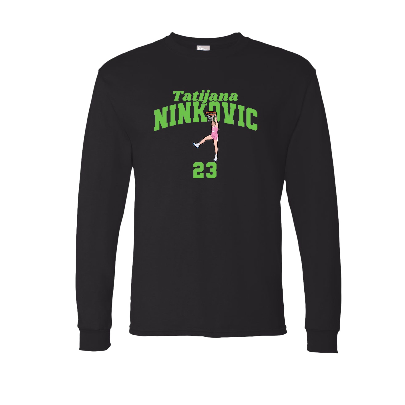 Long Sleeve Tee — Signature Arch in Black