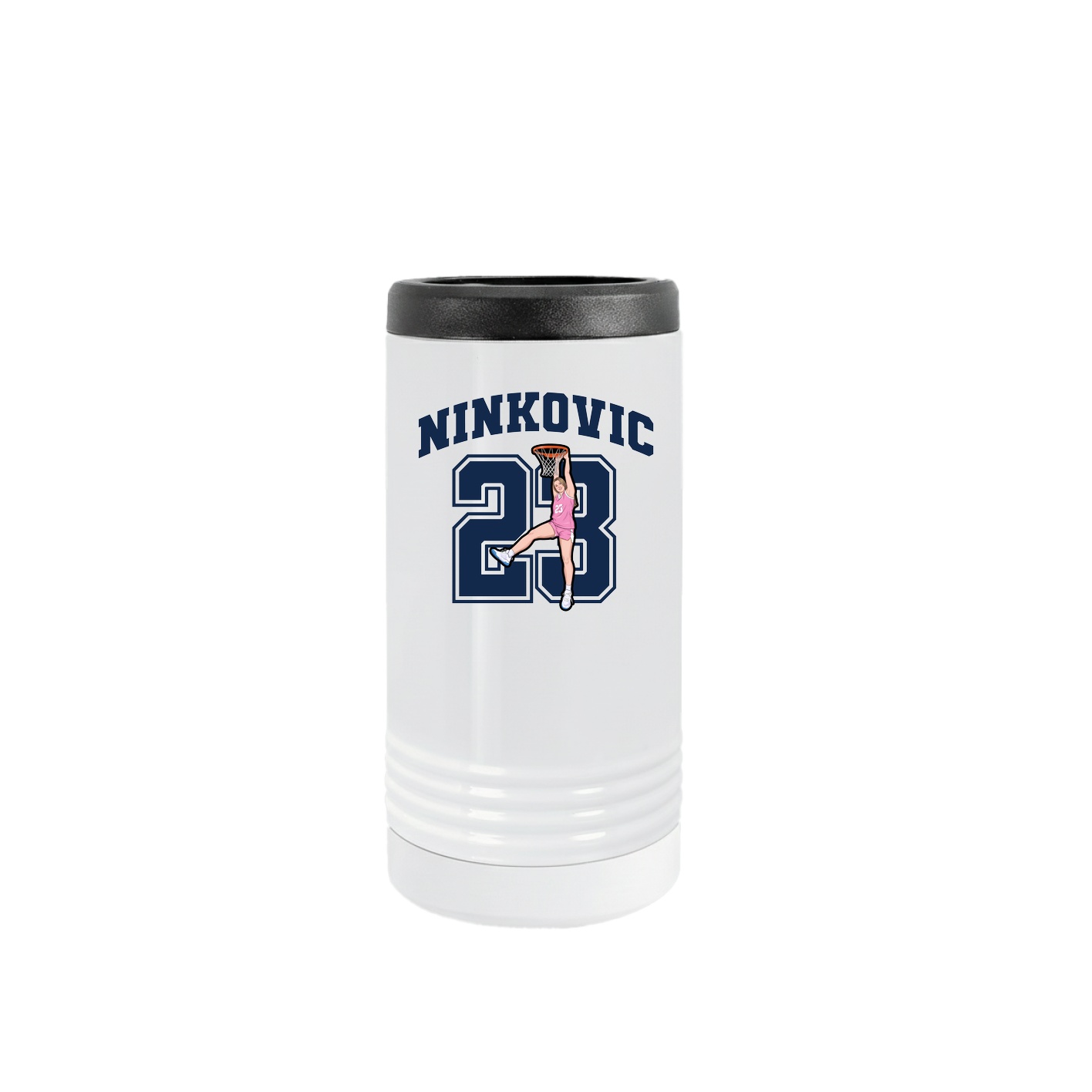 Slim Beverage Holder — Number in White