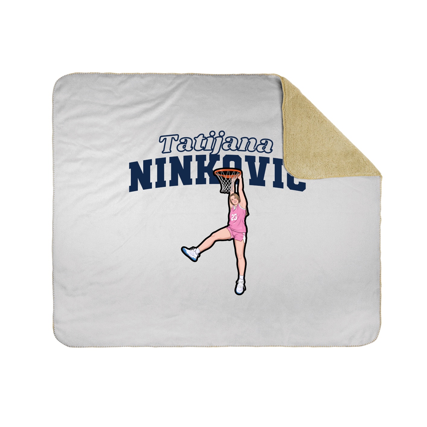 Throw Blanket — Name Arch in White
