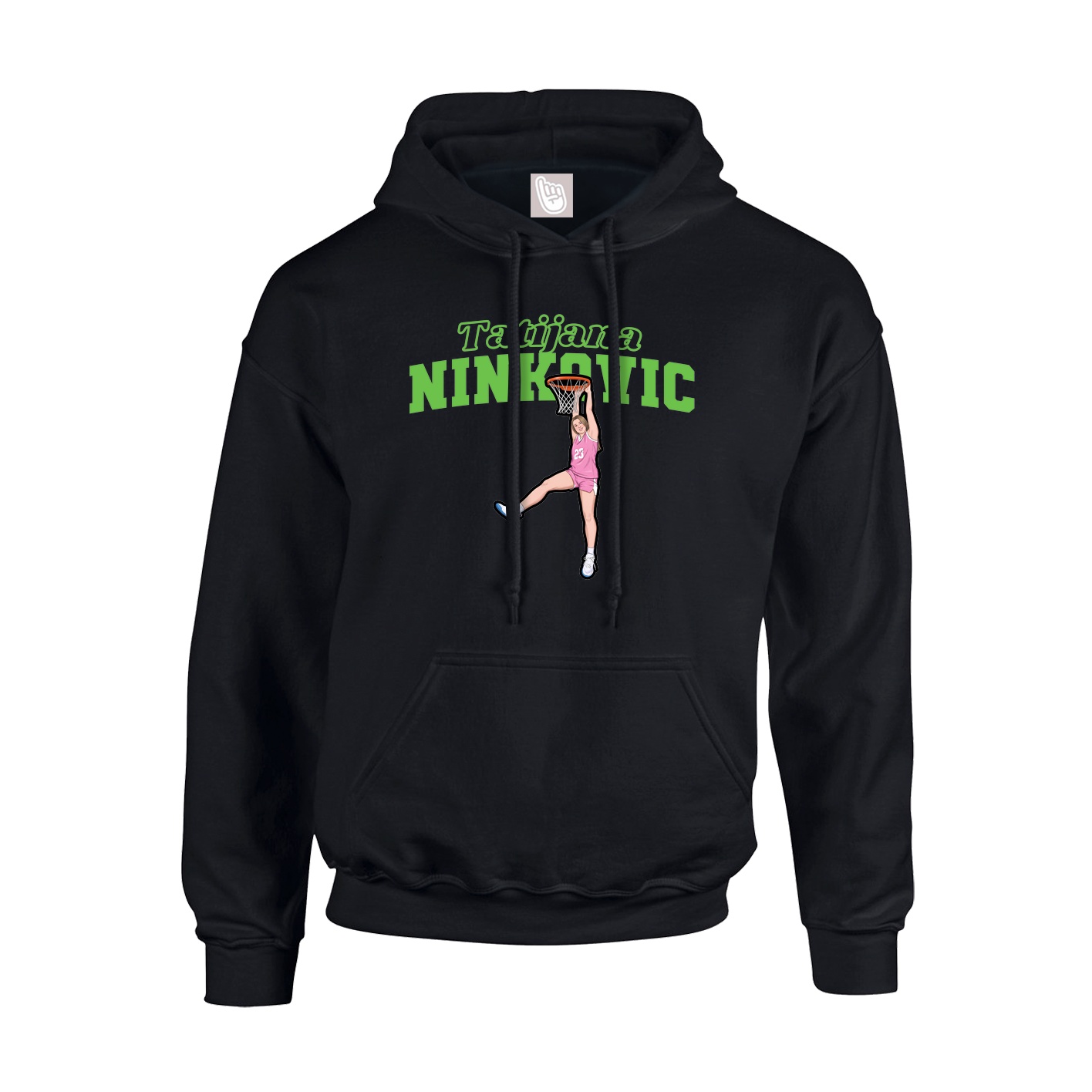 Youth Hoodie — Name Arch in Black