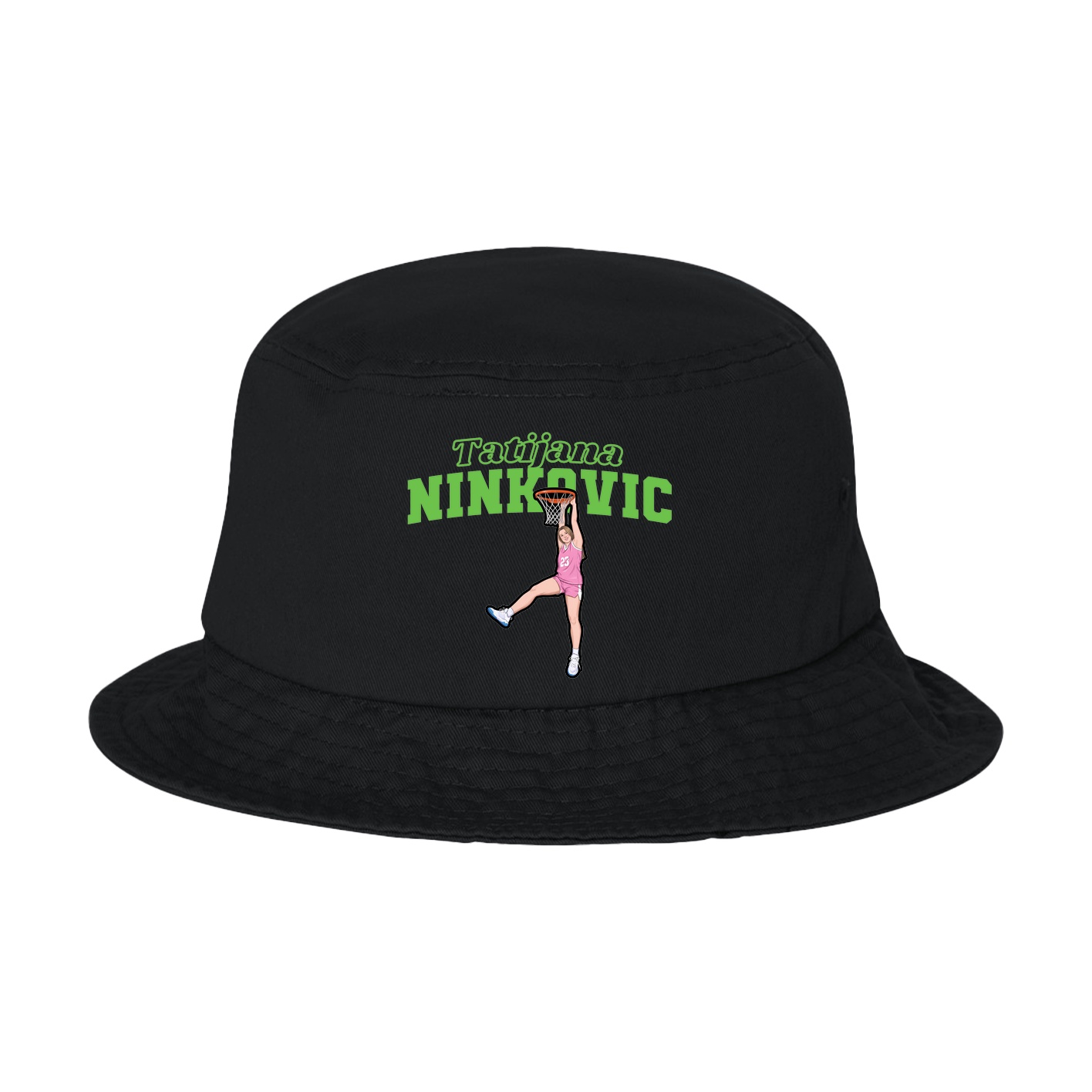 Bucket Cap — Name Arch in Black