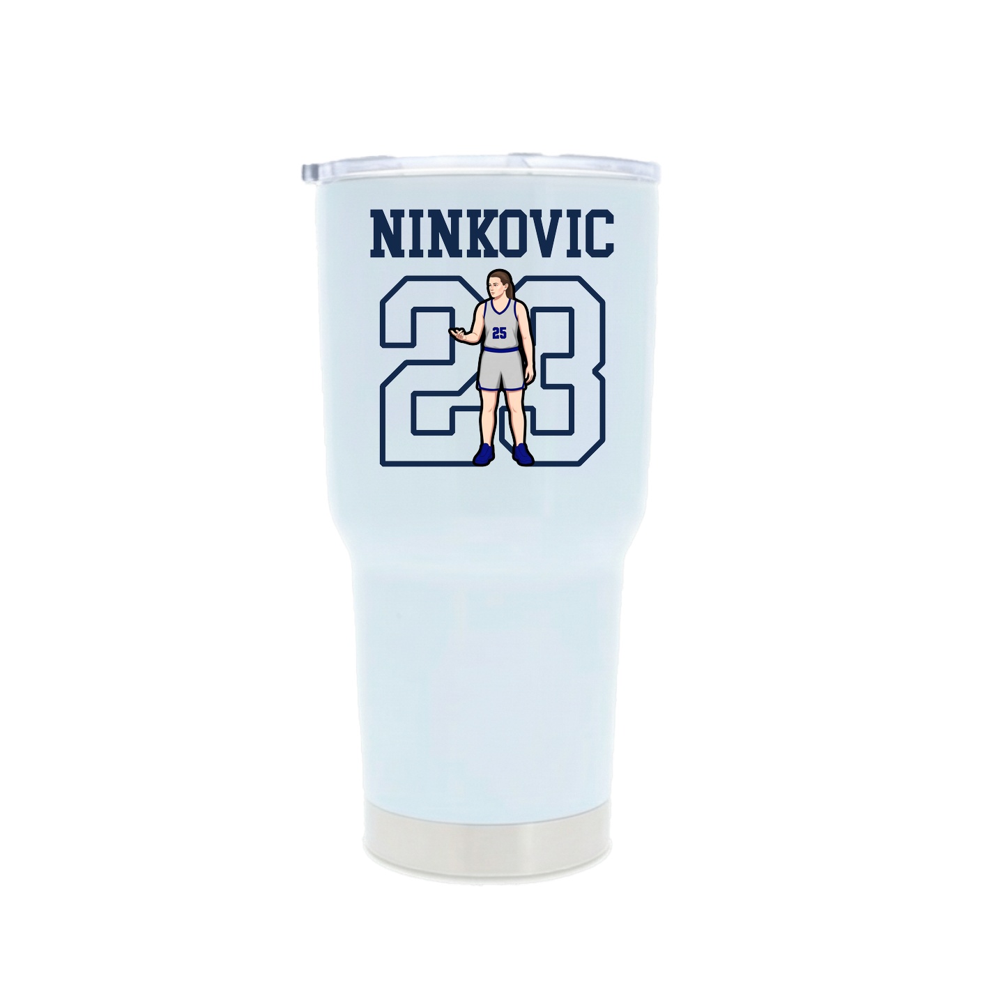 30oz Stainless Steel Tumbler — Shirsey in White