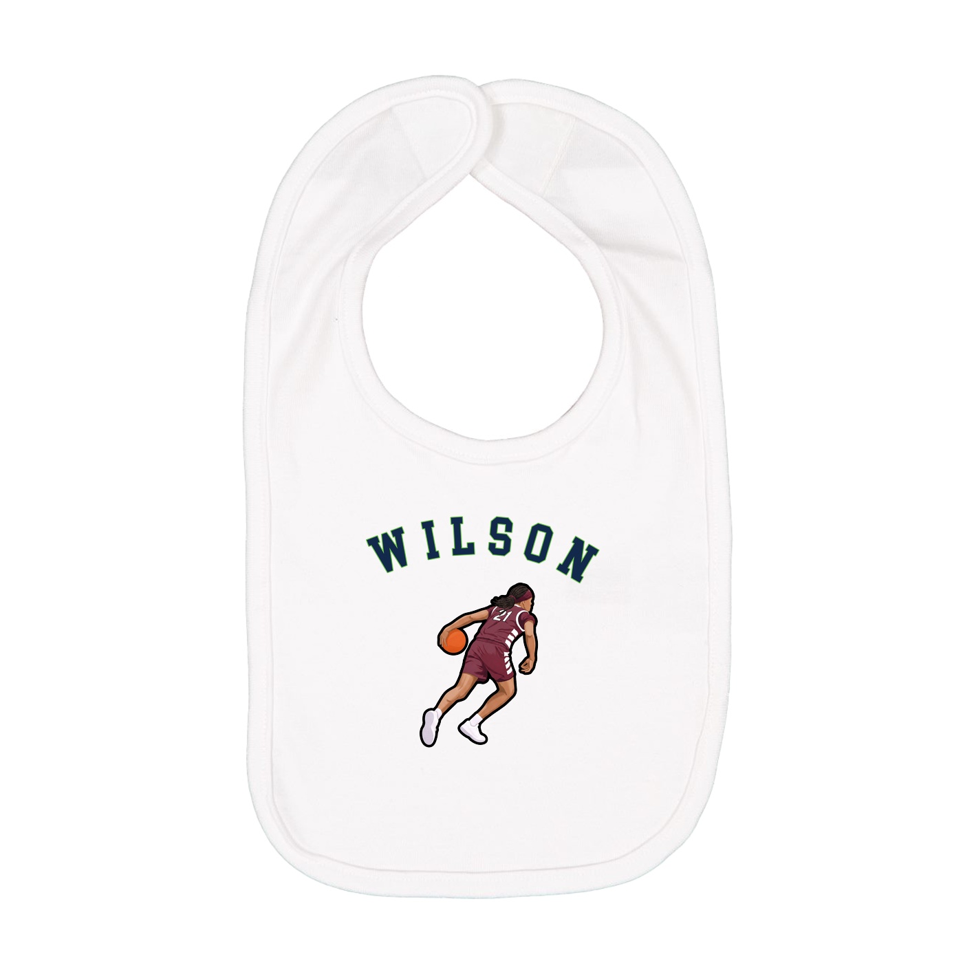 Infant Bib — Shirsey Arch in White
