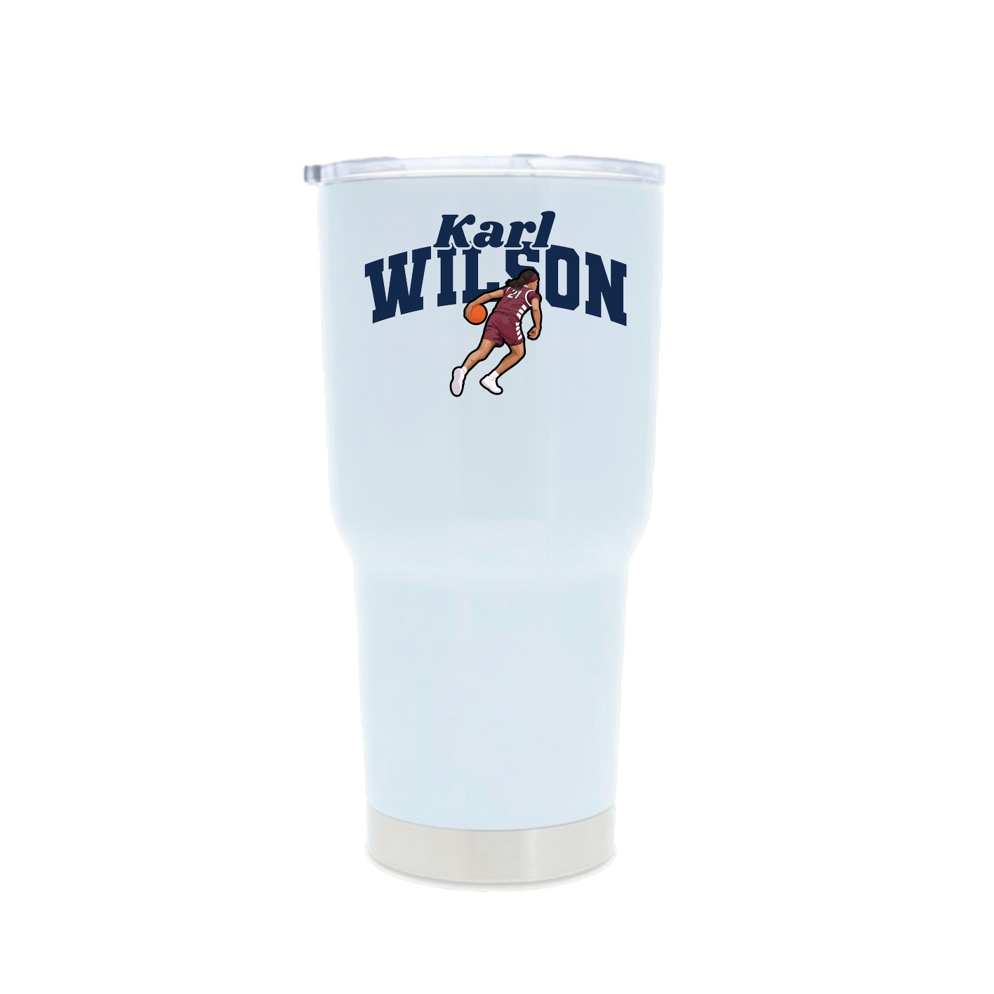 30oz Stainless Steel Tumbler — Signature Arch in White