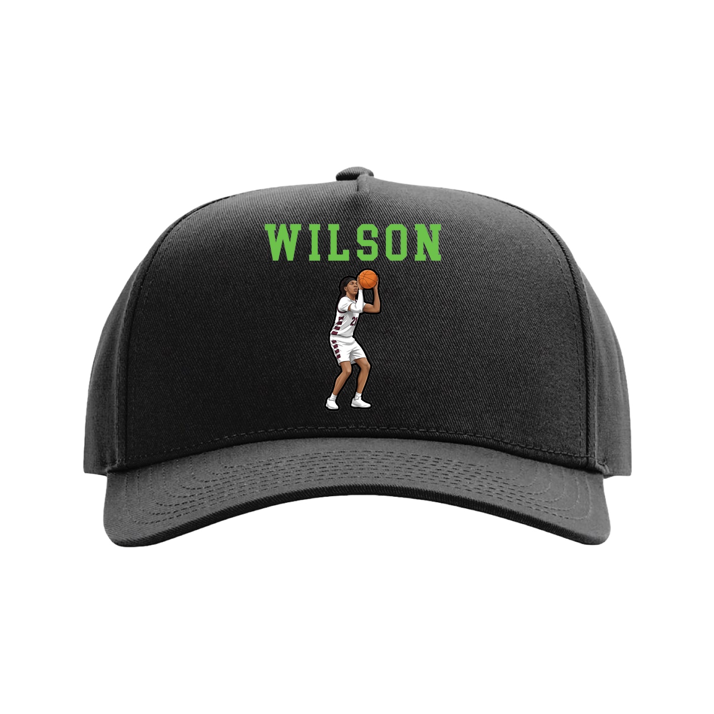 Full Fabric Five-Panel Champ Cap — Shirsey in Black