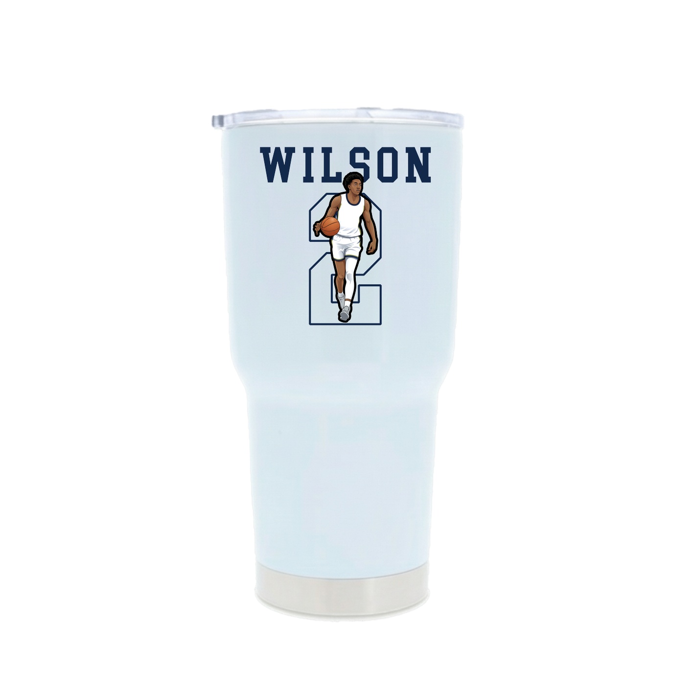 30oz Stainless Steel Tumbler — Shirsey in White