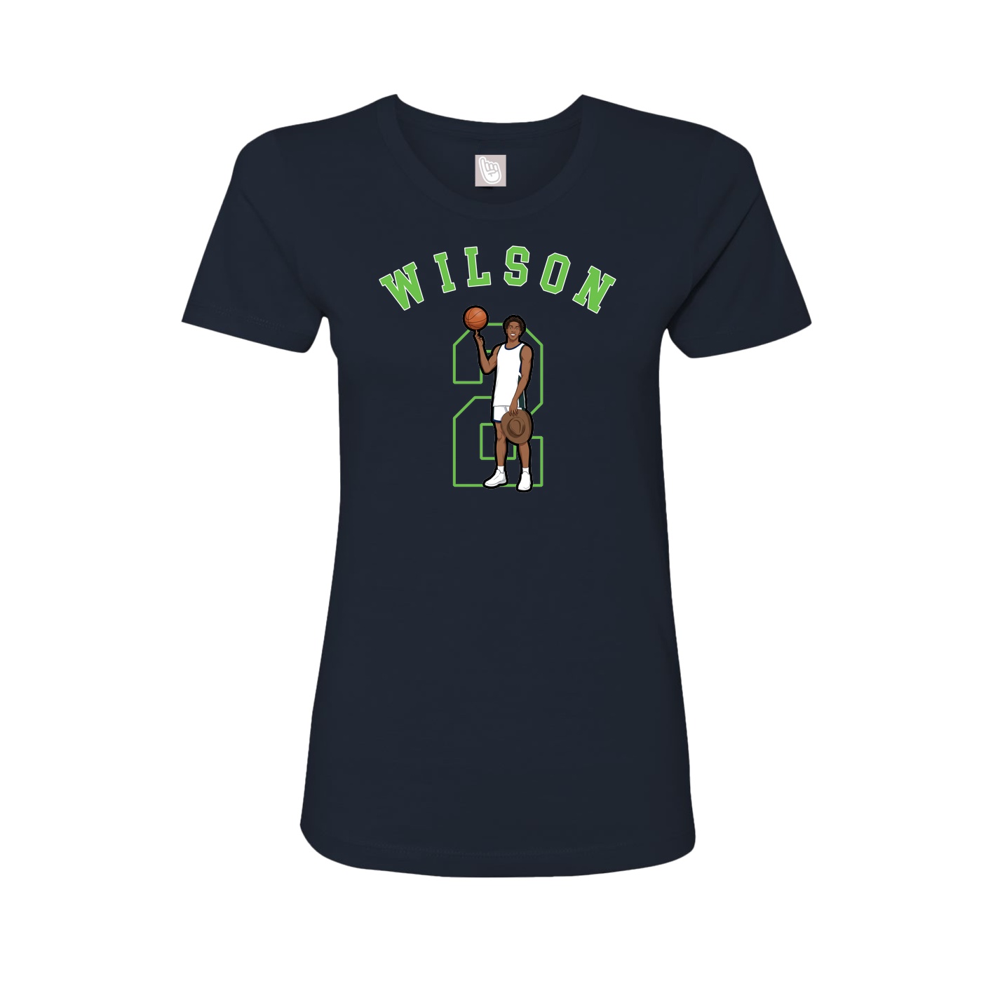 Fitted Women's Tee — Shirsey Arch in Navy