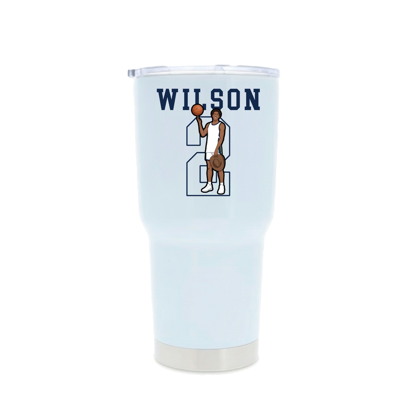 30oz Stainless Steel Tumbler — Shirsey in White