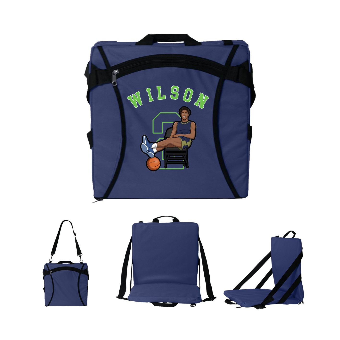 Folding Stadium Seat — Shirsey Arch in Navy