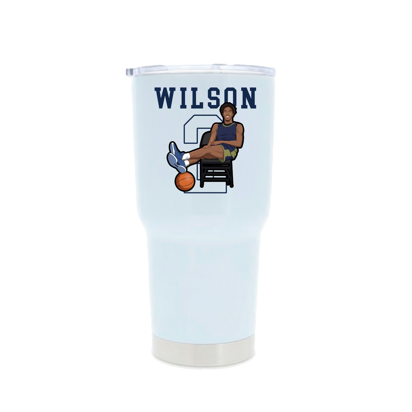 30oz Stainless Steel Tumbler — Shirsey in White