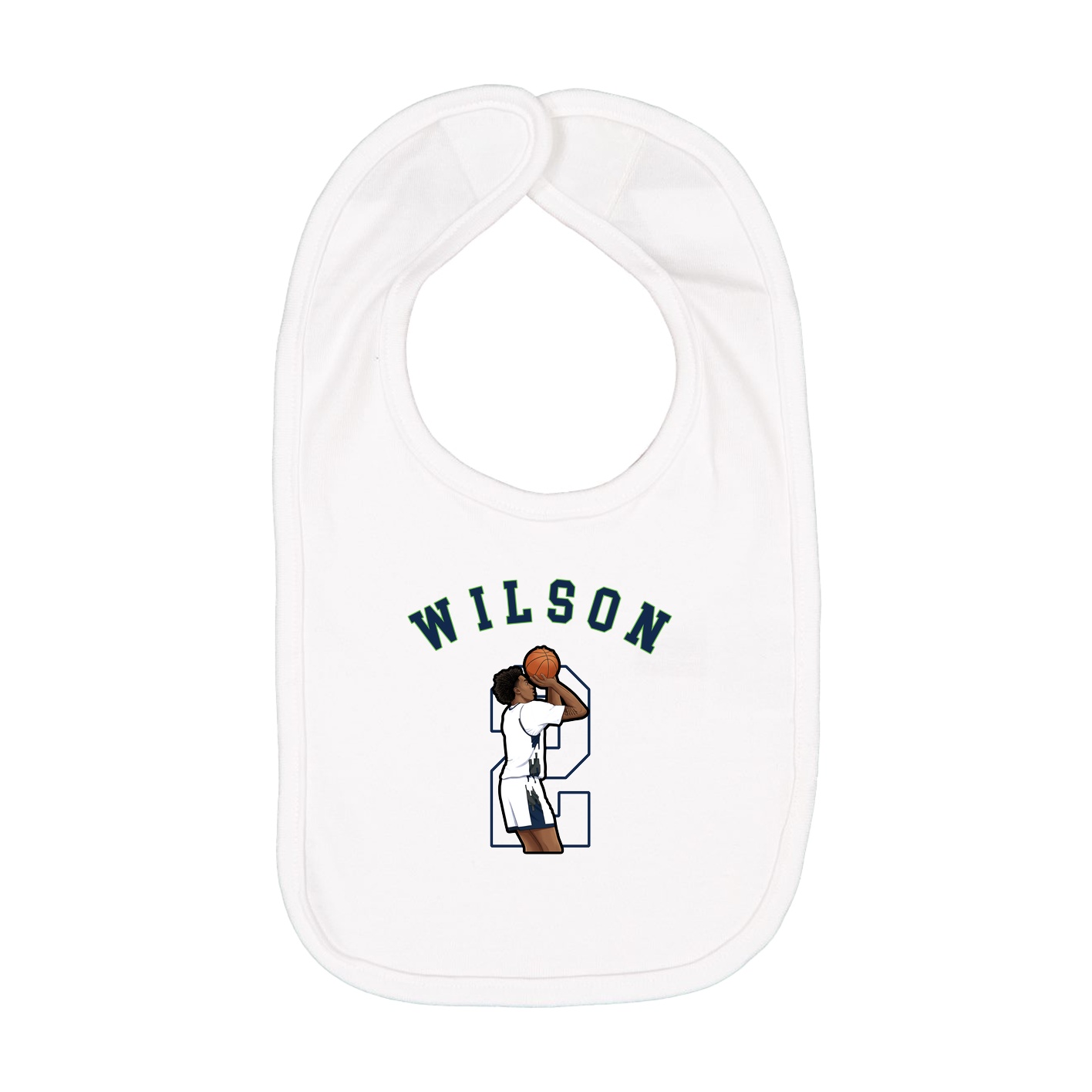 Infant Bib — Shirsey Arch in White