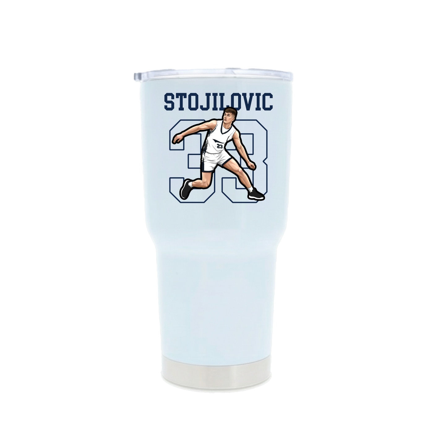 30oz Stainless Steel Tumbler — Shirsey in White