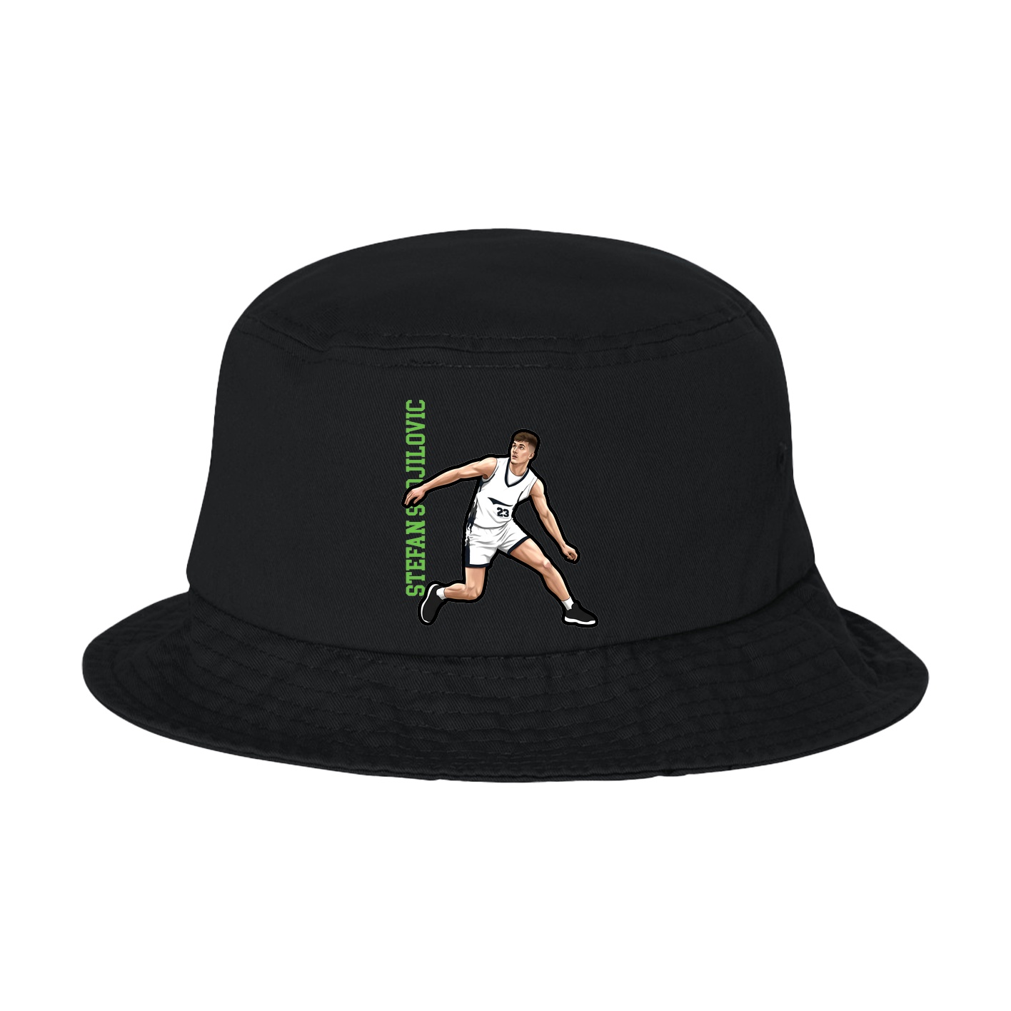 Bucket Cap — Name Vertical in Black