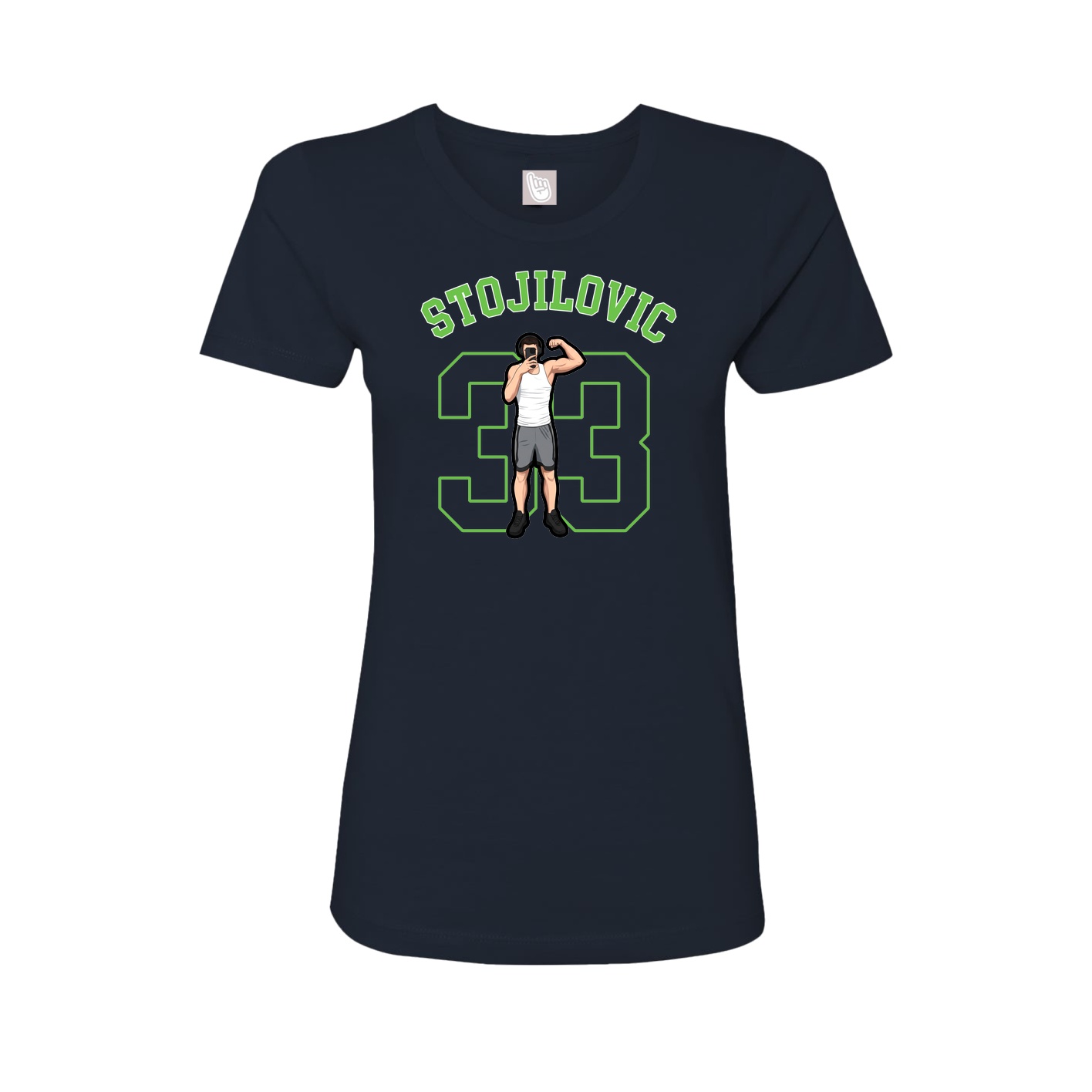 Fitted Women's Tee — Shirsey Arch in Navy