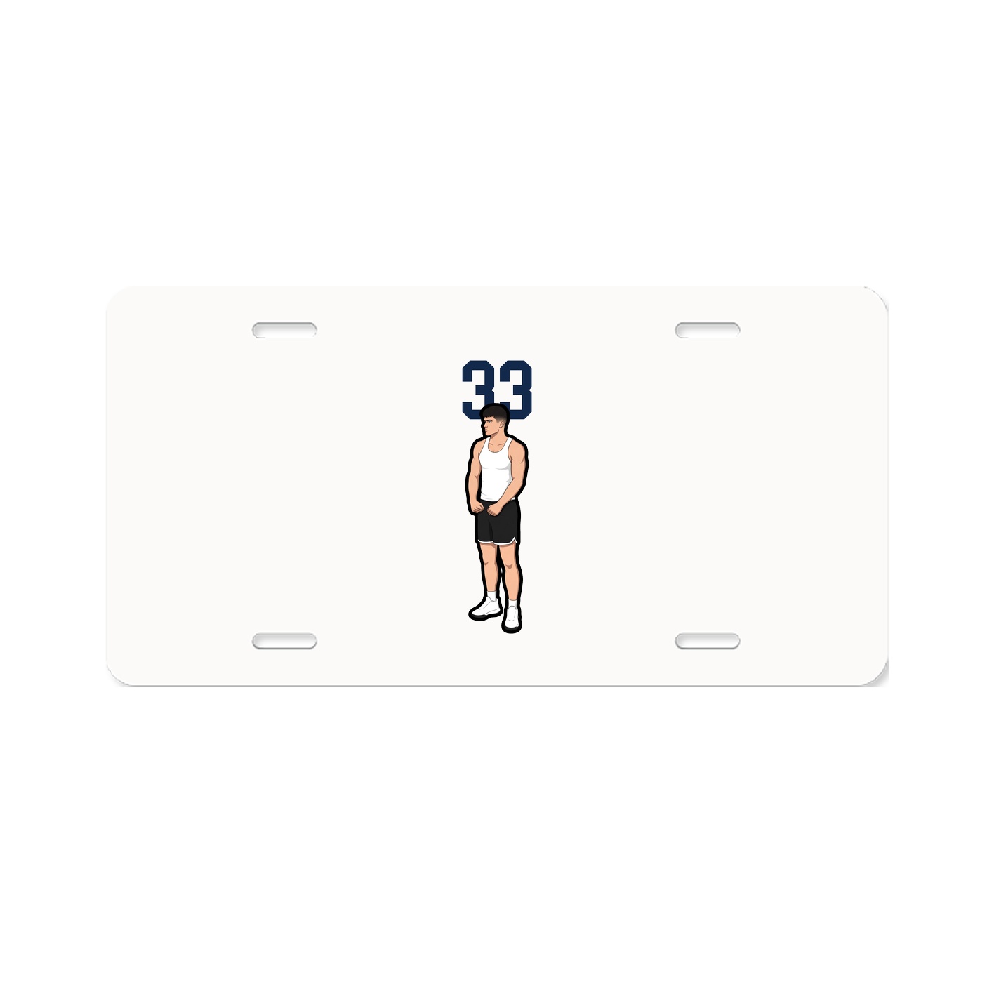 License Plate — Number Top in Classic