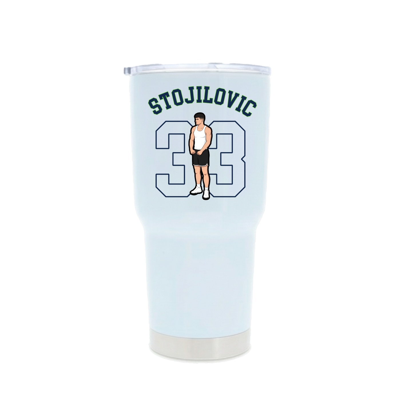 30oz Stainless Steel Tumbler — Shirsey Arch in White