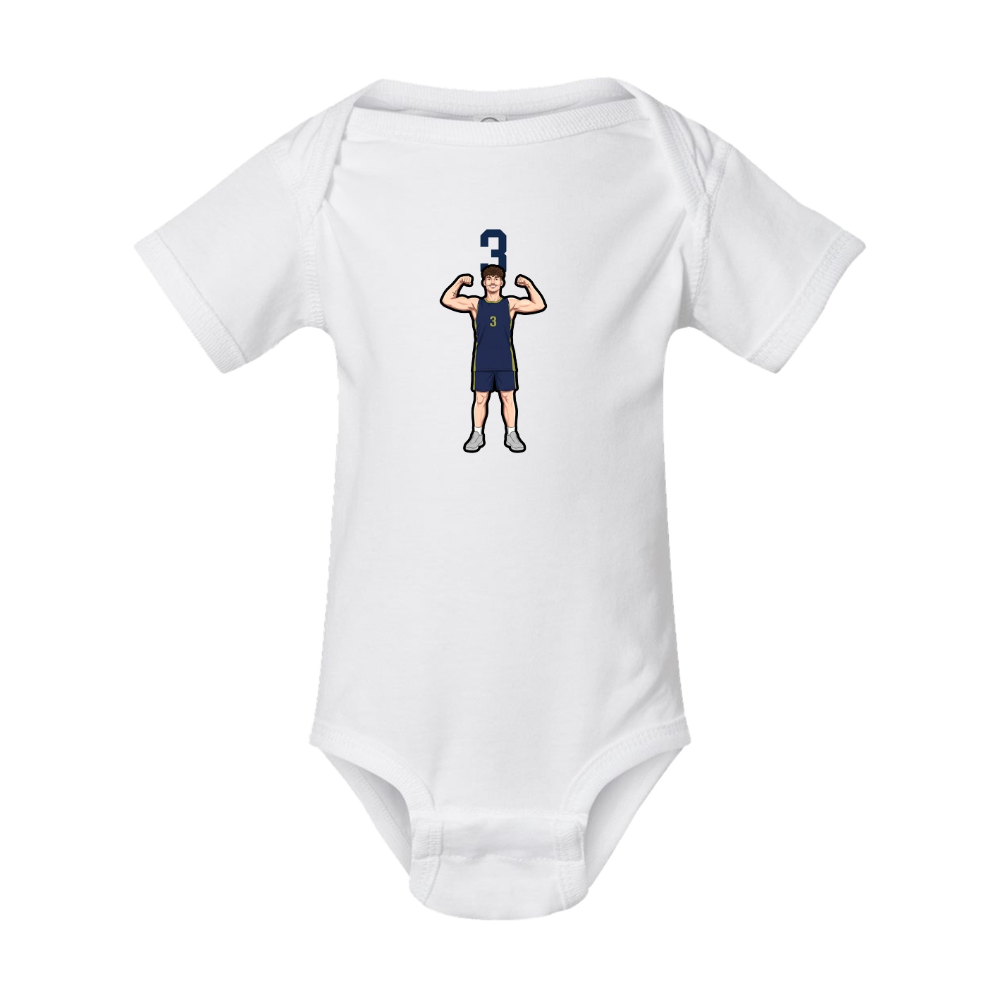 Baby Onesie — Number Top in White