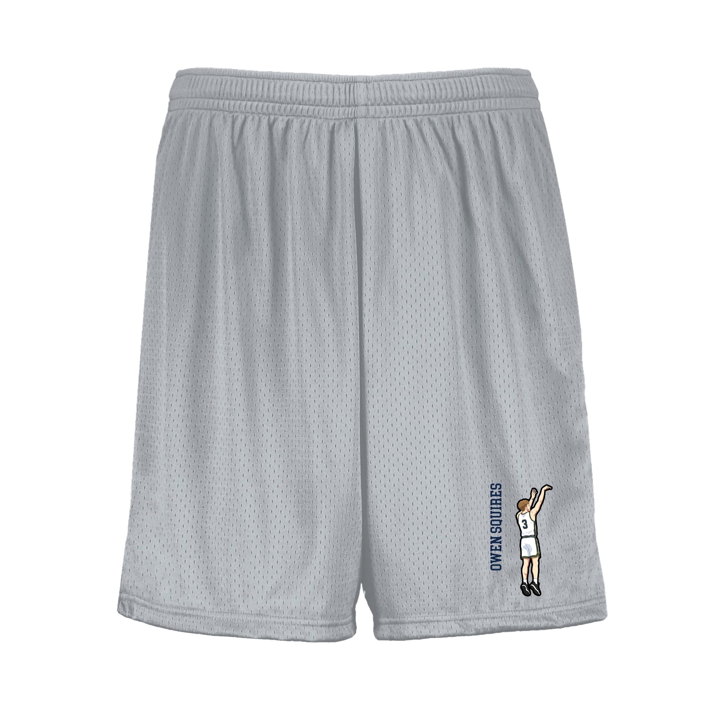 Shorts — Name Vertical in Silver