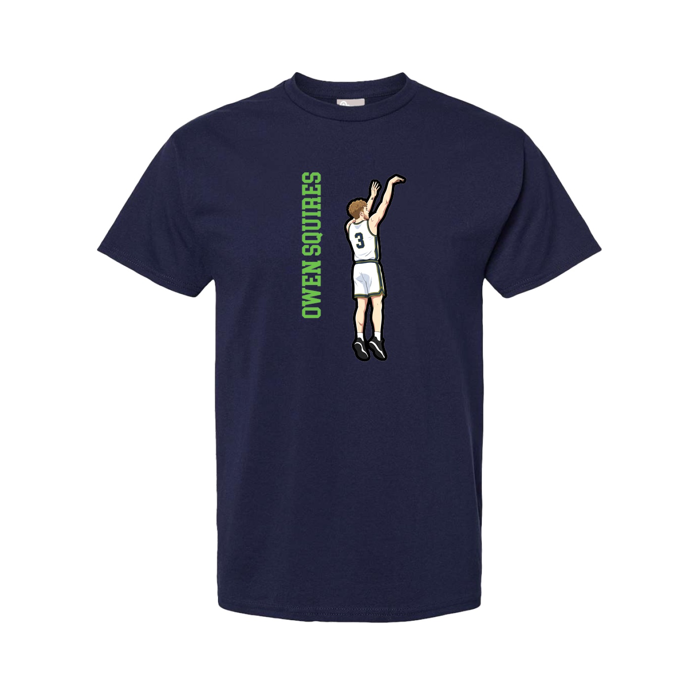 Youth Tee — Name Vertical in Navy