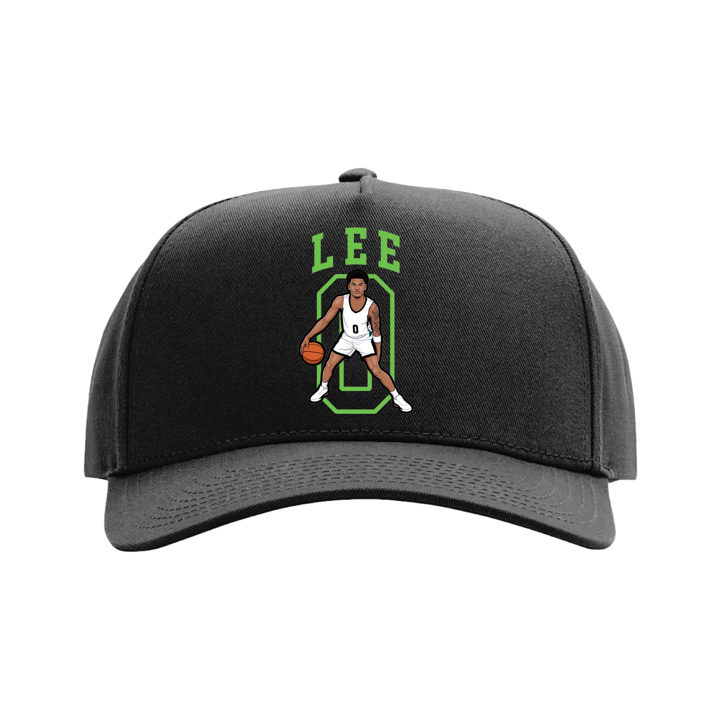 Full Fabric Five-Panel Champ Cap — Shirsey in Black