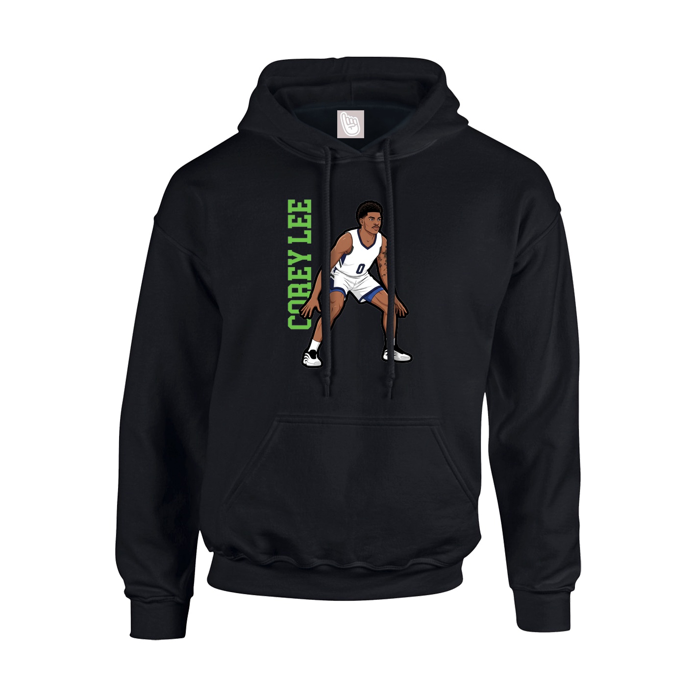 Hoodie — Name Vertical in Black