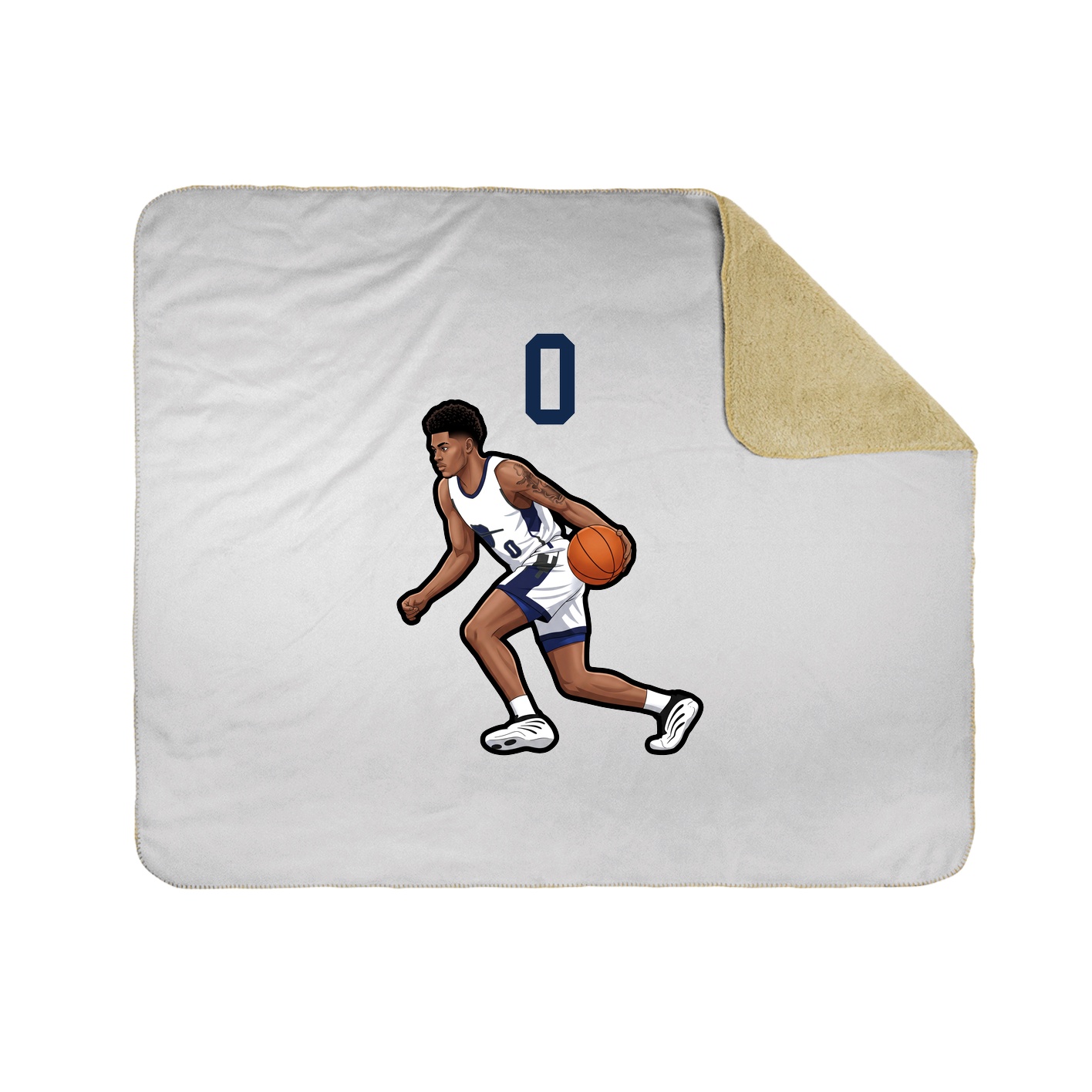 Throw Blanket — Number Top in White