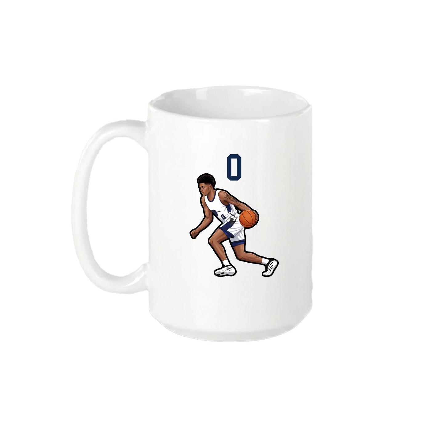 15oz Coffee Mug — Number Top in White